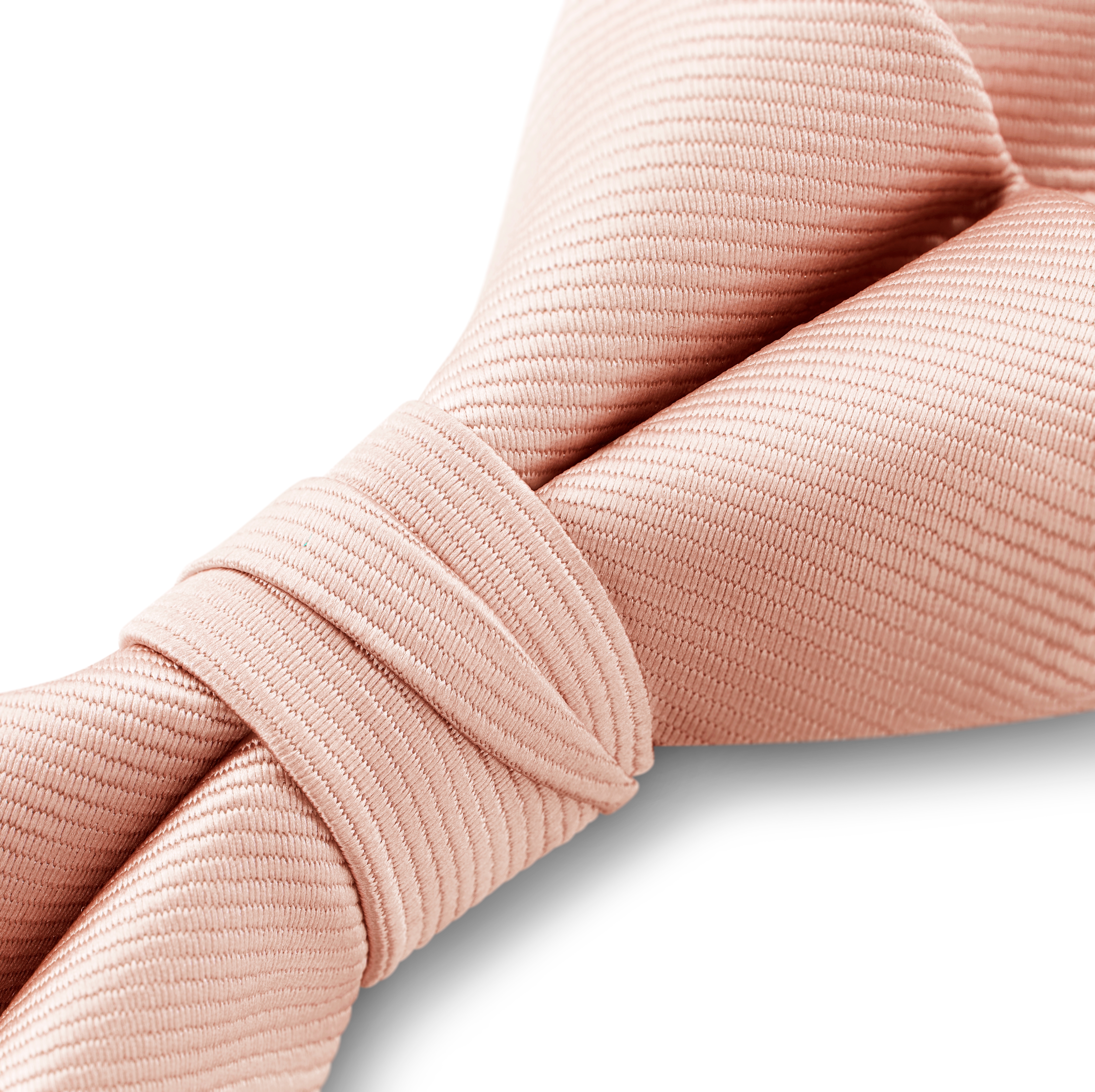 Rozā tauriņš ar aizdari, rievotas faktūras (grosgrain) audums, dimanta formas gali - 3