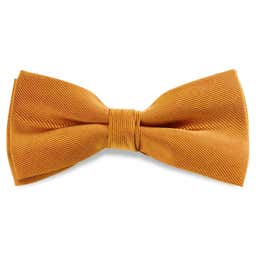 Gold Pre-Tied Silk-Twill Bow Tie 