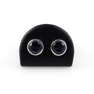 Blå Runde Oldschool Øreringe - 1