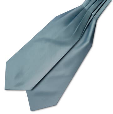 Grogrénový kravatový šál v dymovej farbe