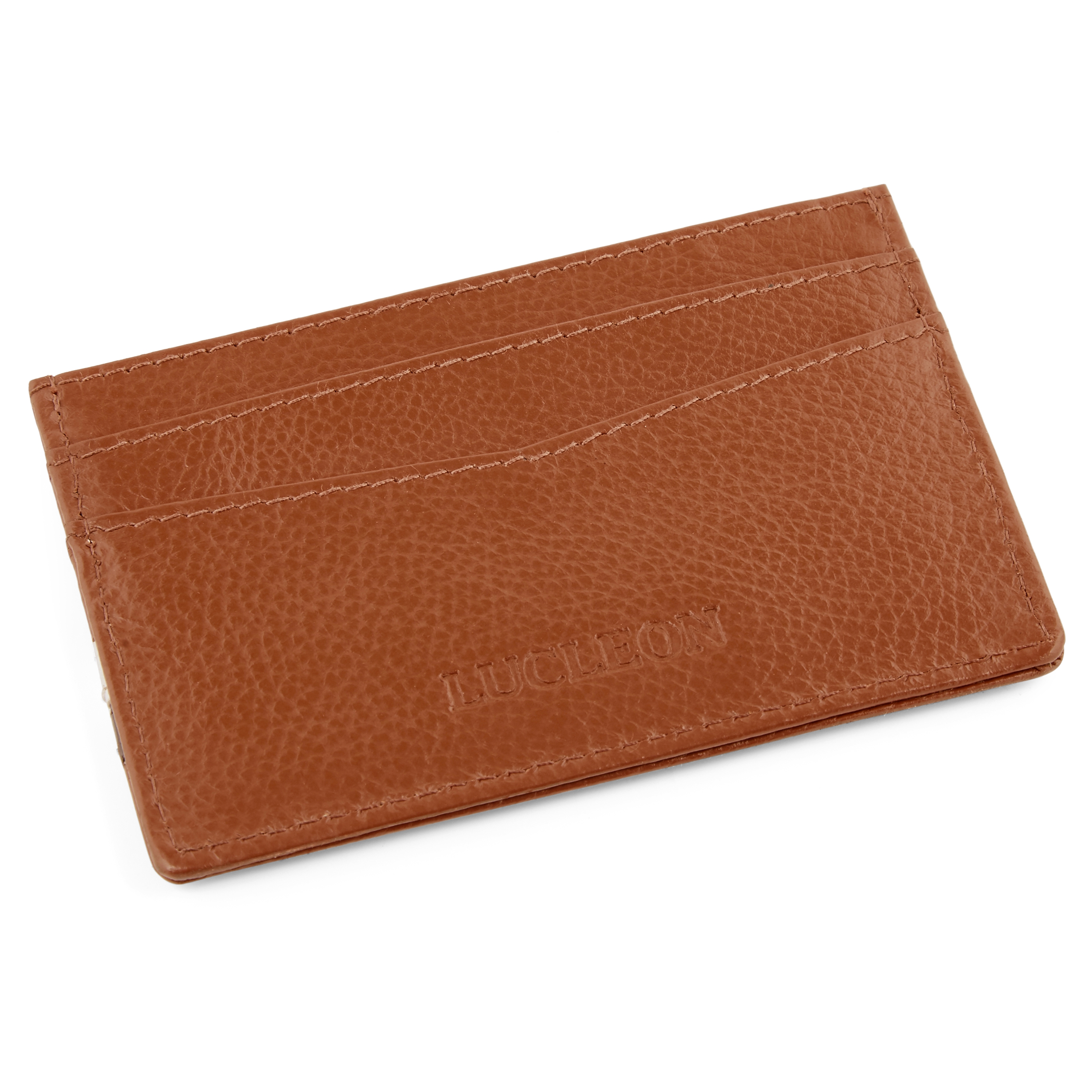 Landen Tan Leather RFID Cardholder - 6