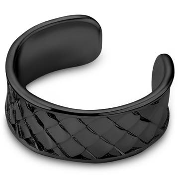 Helix | 6 mm Schwarz schuppenförmige Ear Cuff (Ohrmanschette) Helix | 6 mm Schwarz schuppenförmige Ear Cuff (Ohrmanschette)