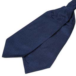 Dark Blue & White Silk Cravat