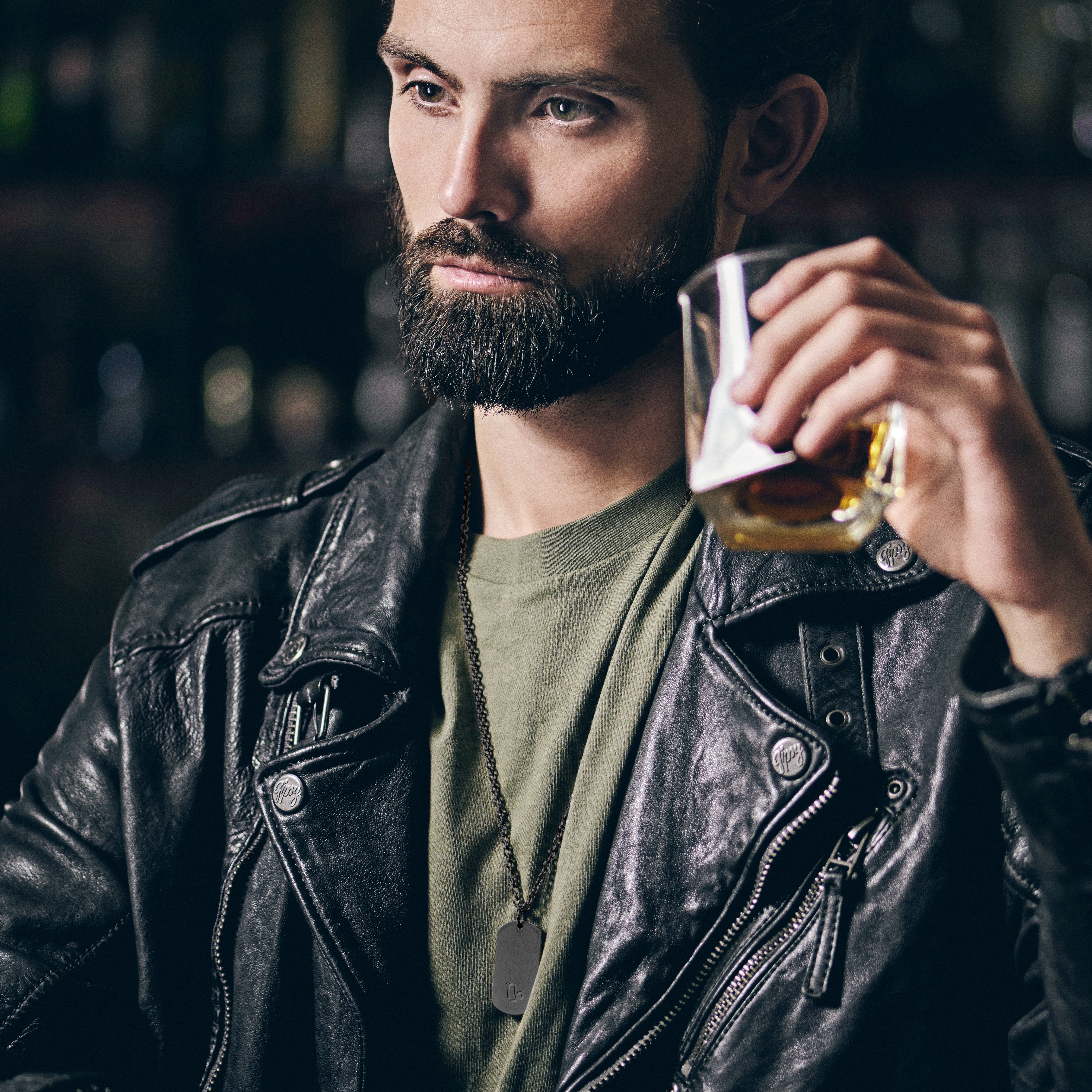 Collier zodiaque en acier couleur gunmetal - Le Capricorne - 4