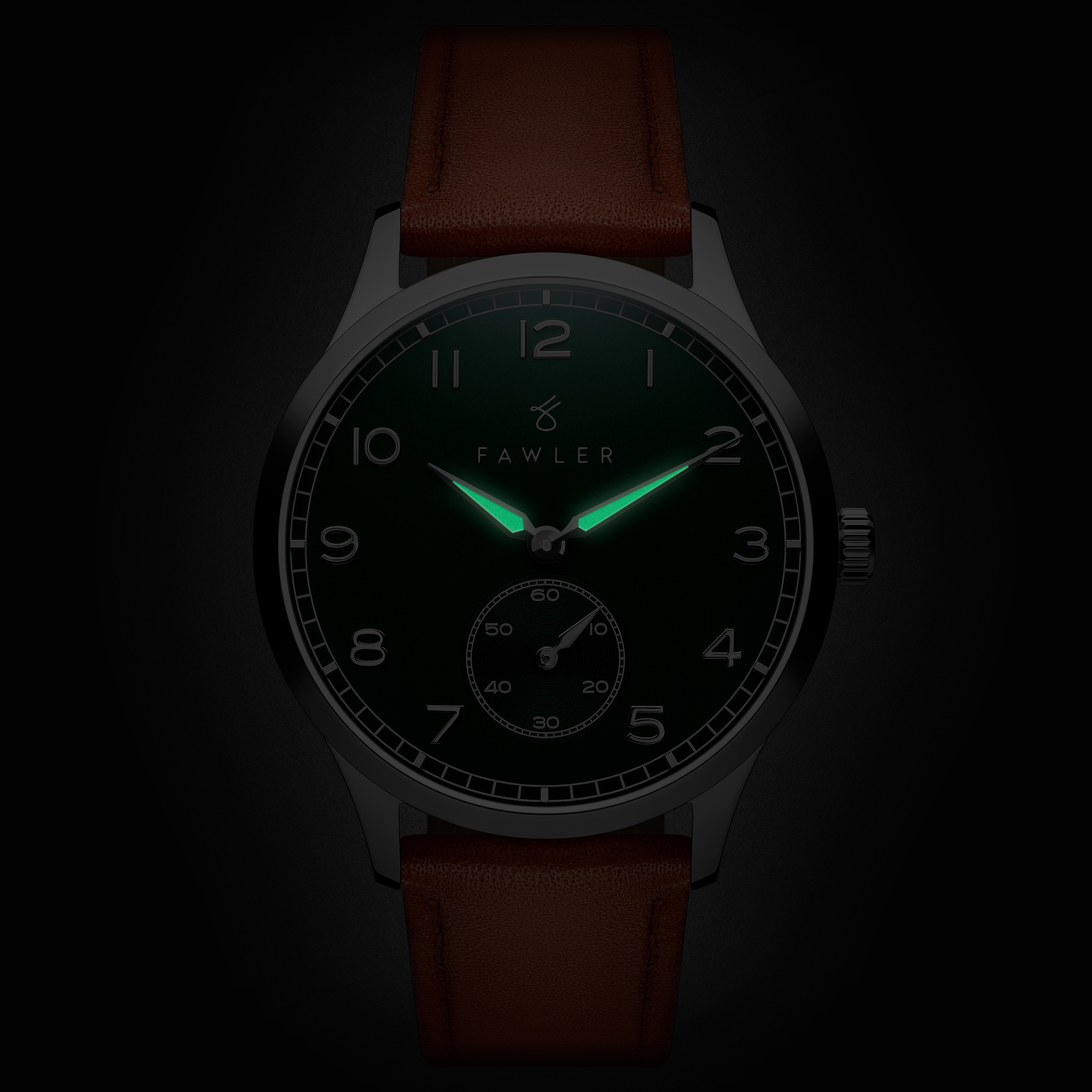 Adrien | Стоманен часовник със зелен емайл - 2