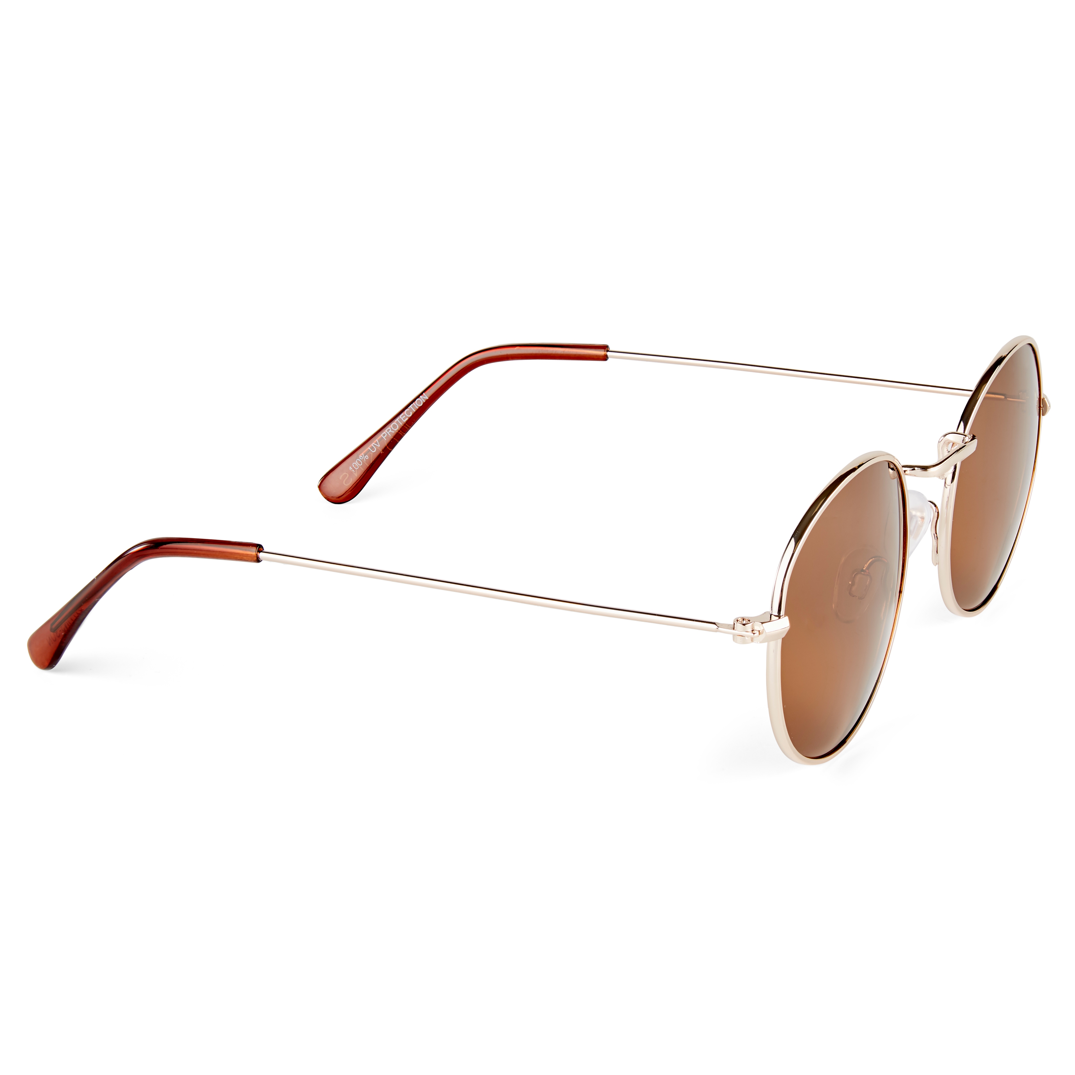 Sluneční brýle Waylon ve zlaté a hnědé barvě - 4