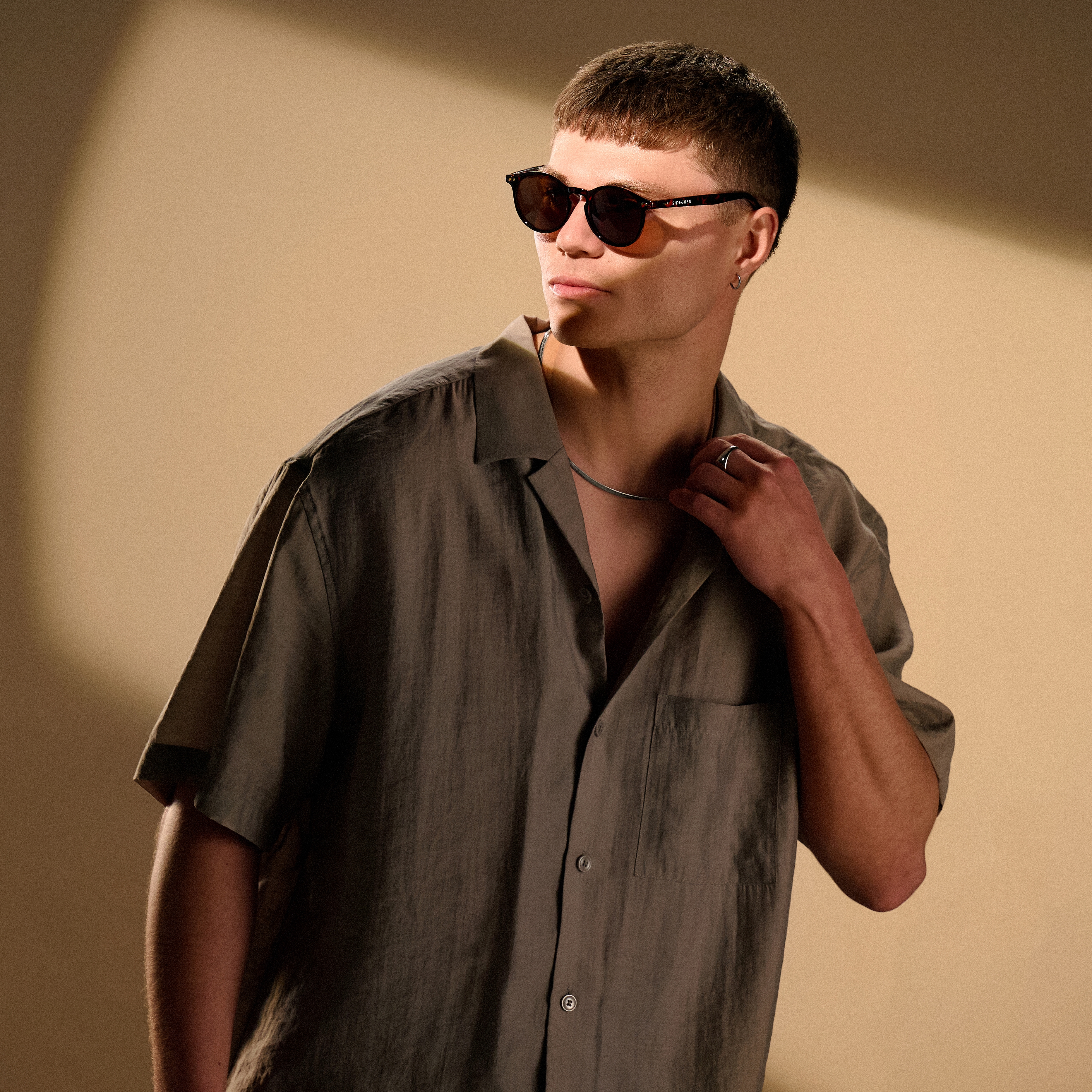 Lunettes de soleil rondes écaille avec verres marron polarisés - 6