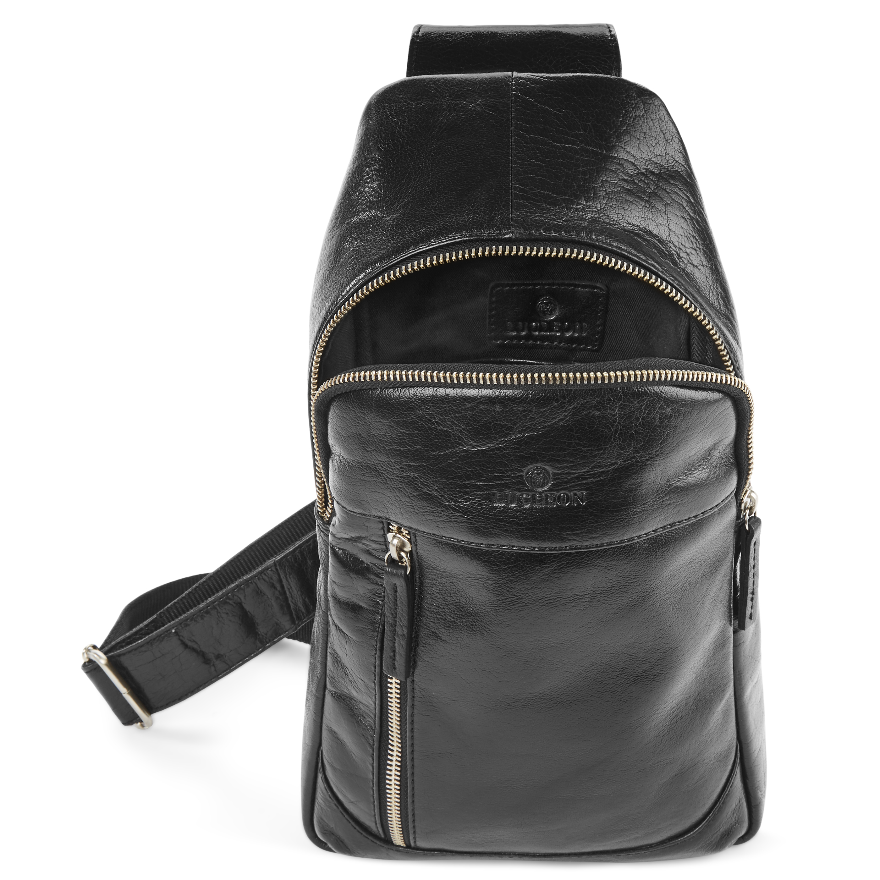 Sac de umăr California Mini din piele neagră - 9