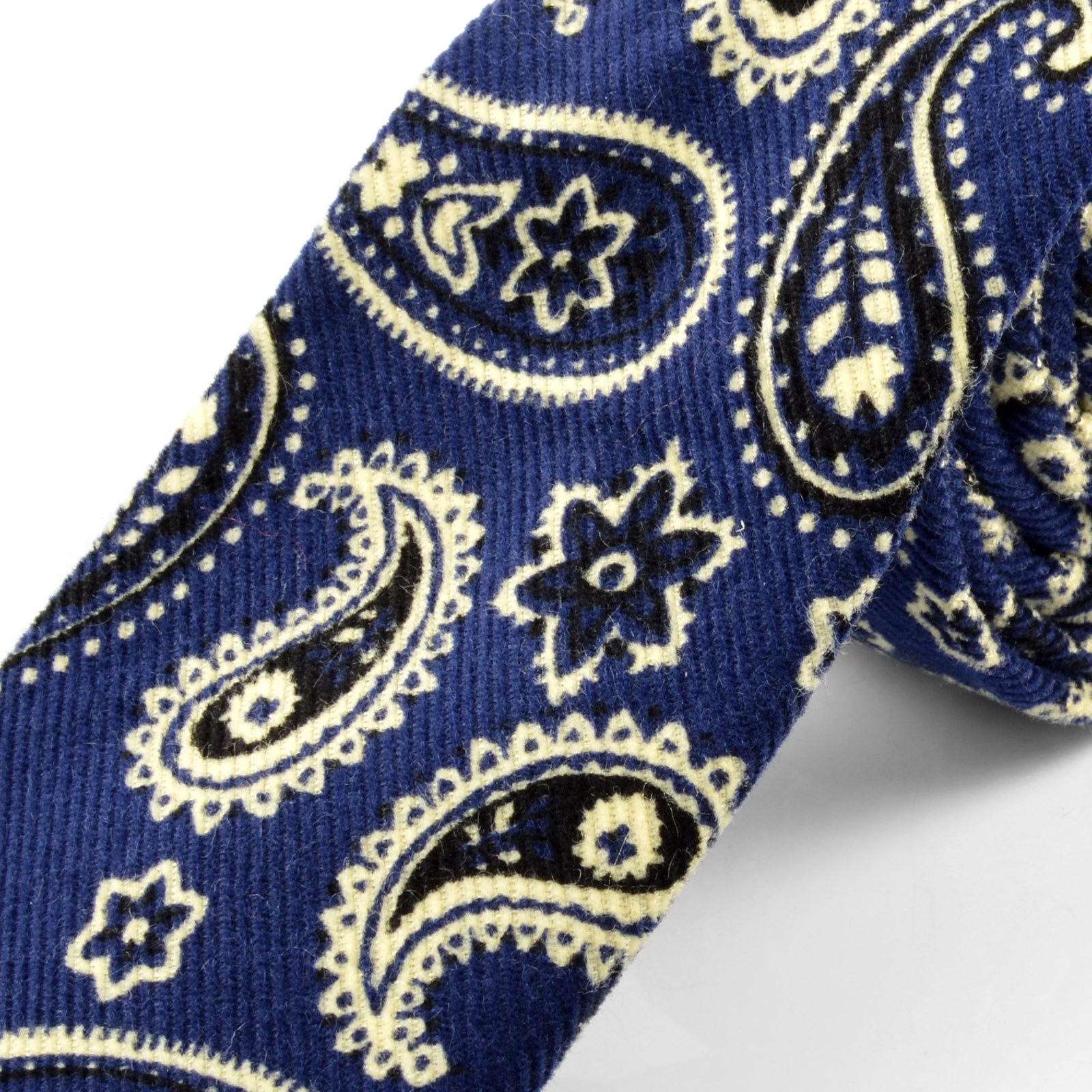 Blå Paisley Sammetsslips - 2