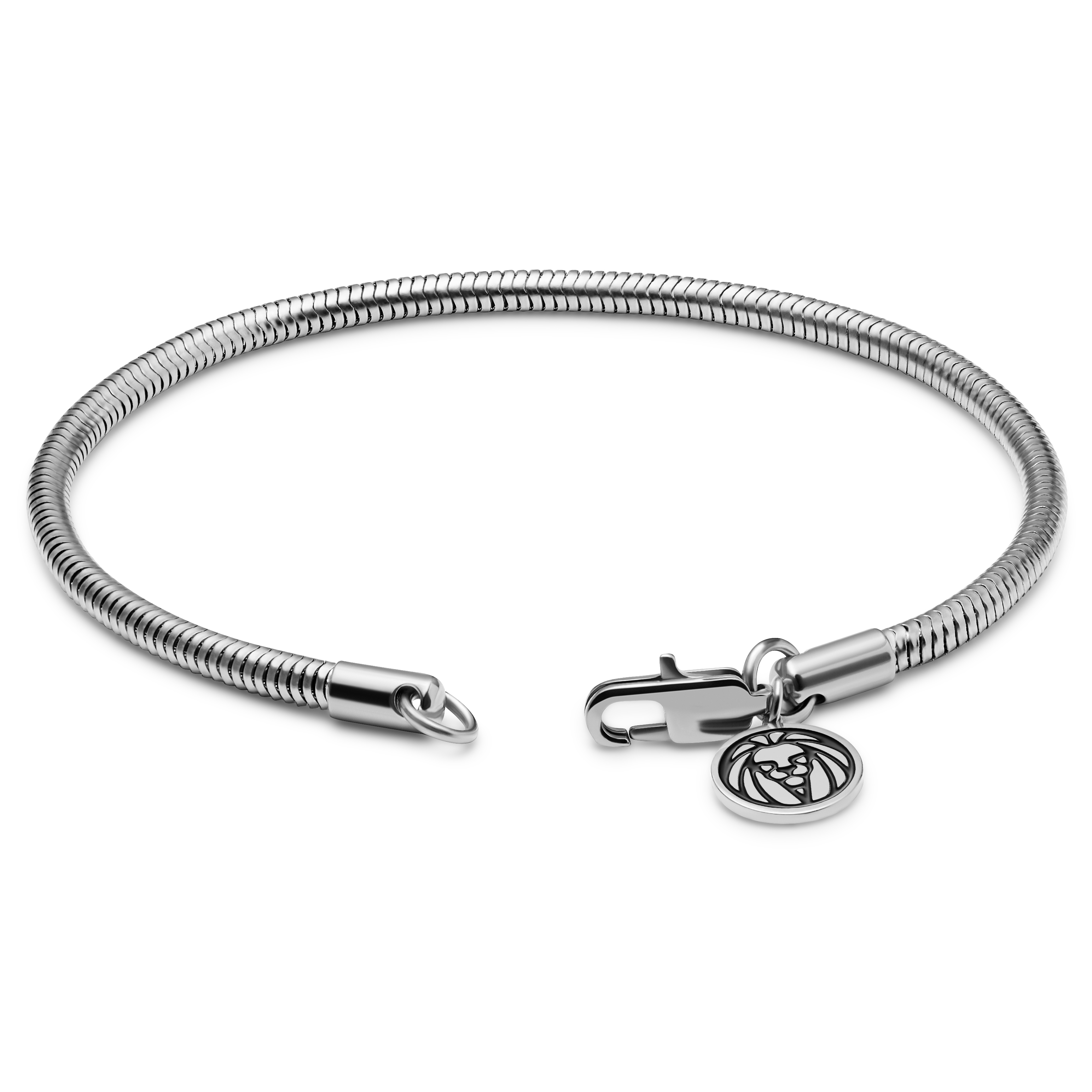 Essentials | 3 mm Silver-Tone Snake Chain Bracelet - 4