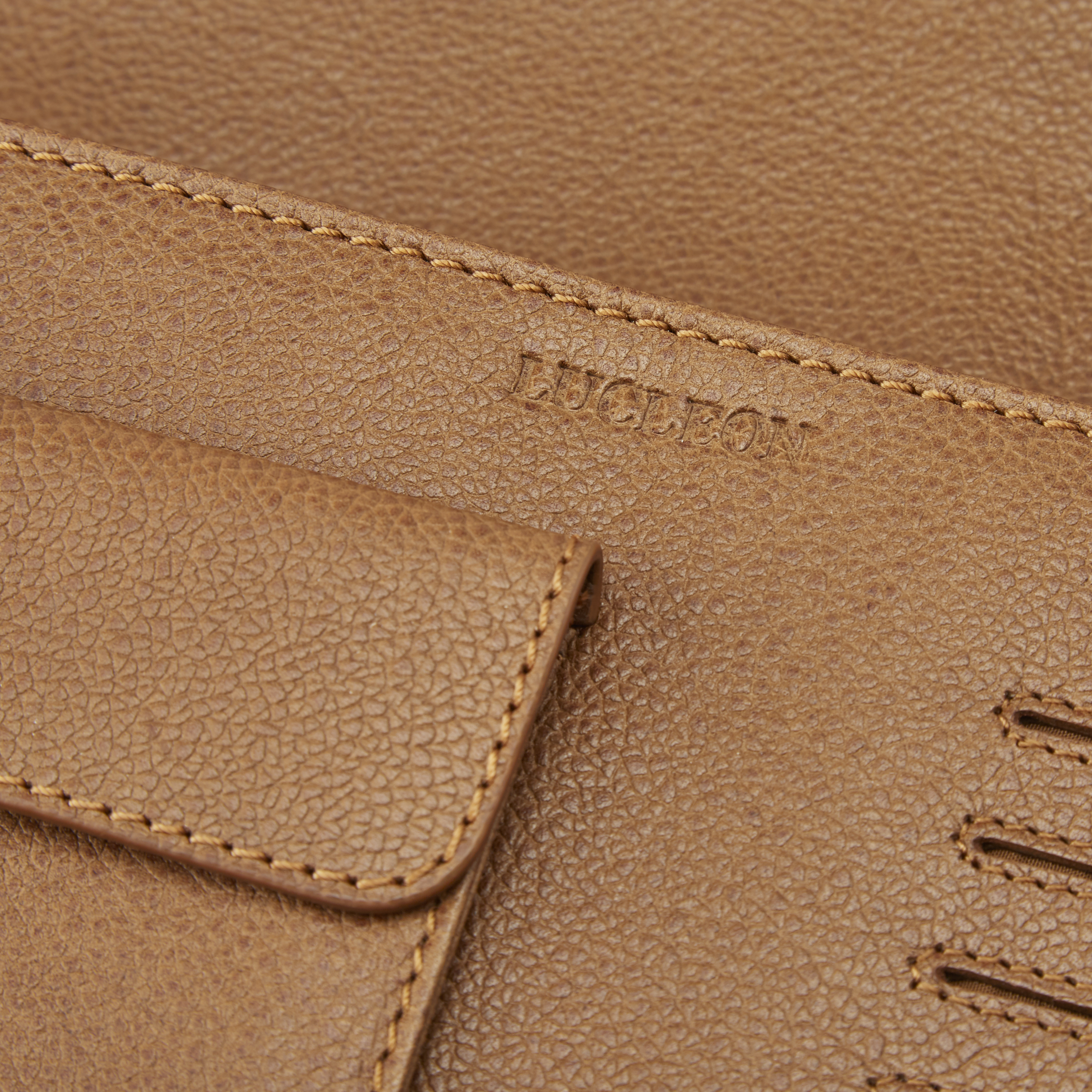 13" Tan Leather Laptop Case - 9
