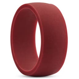 Červený klasický silikónový prsteň