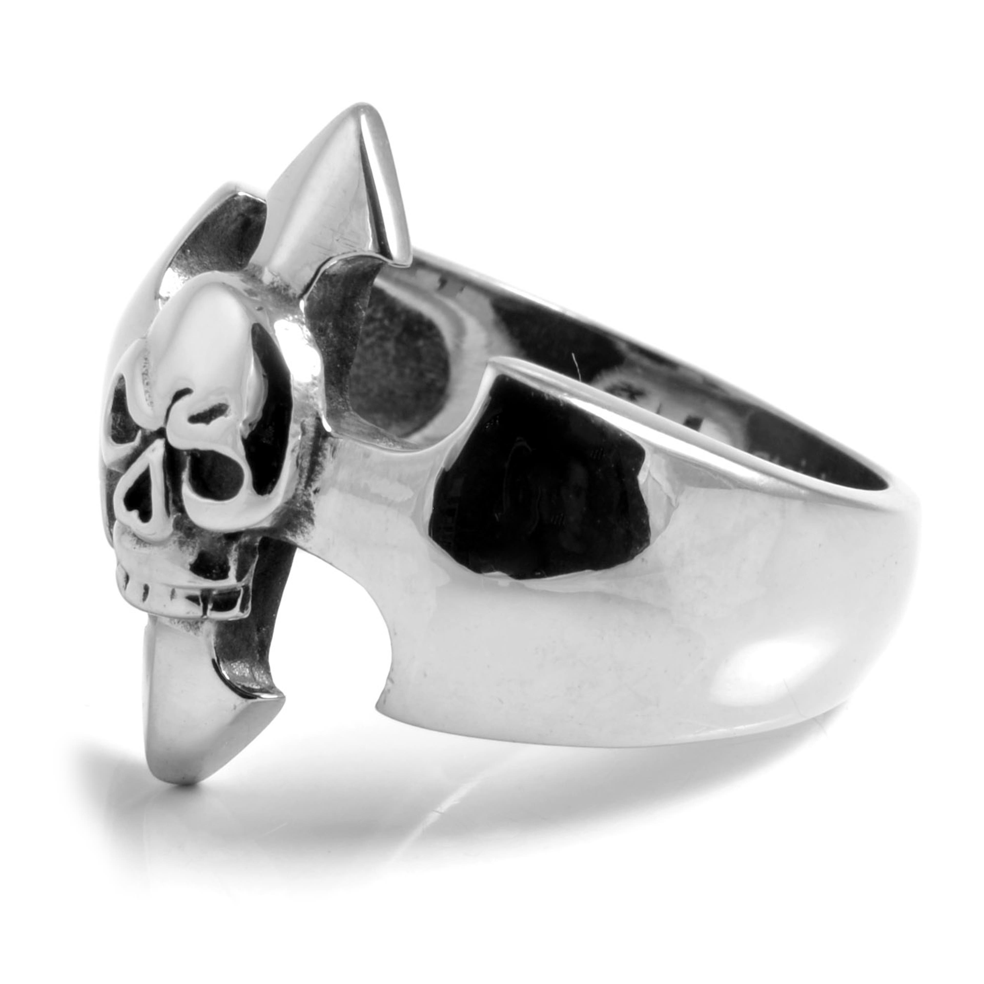 Arrow Head Skeleton Skull Steel Ring
