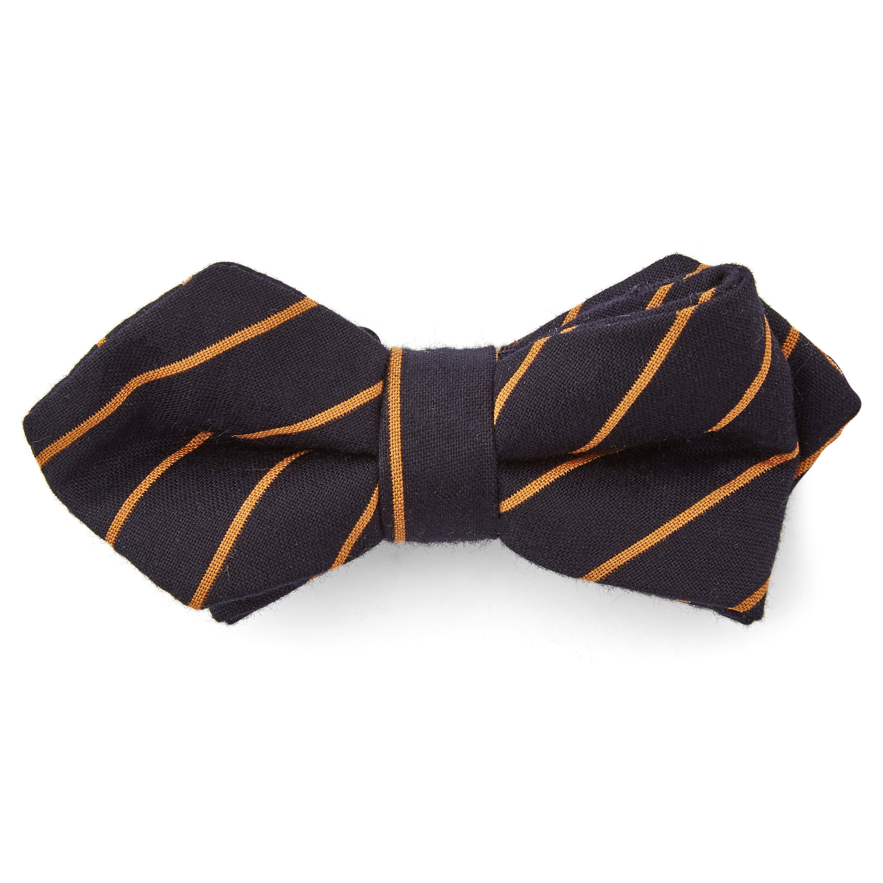 Spitz Zulaufende Fliege In Marineblau & Orange - 1