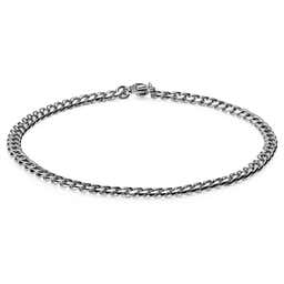 1/8" (3 mm) Silver-Tone Chain Bracelet