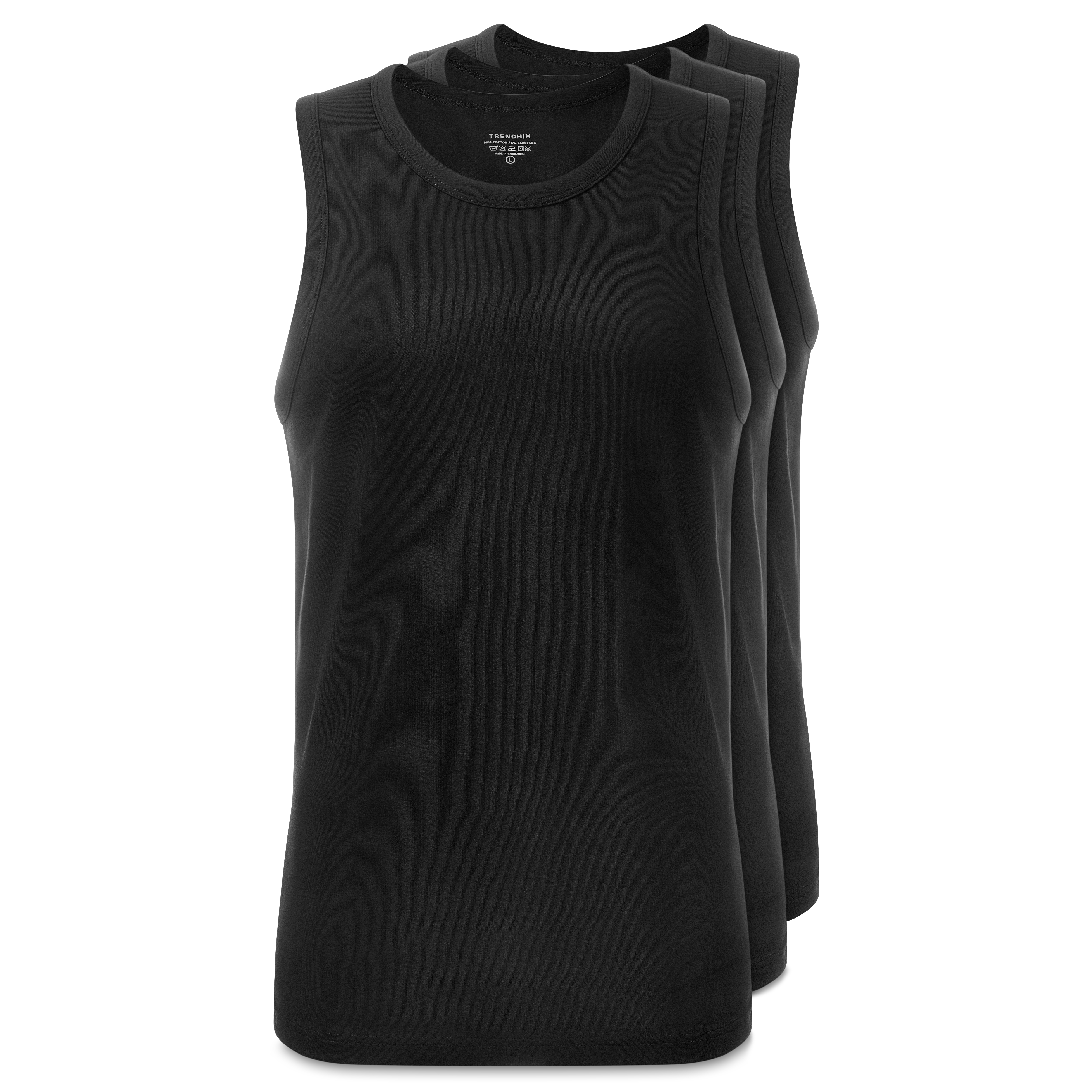 XL - FlexFeel | Confezione da 3 canottiere in cotone nero - 1