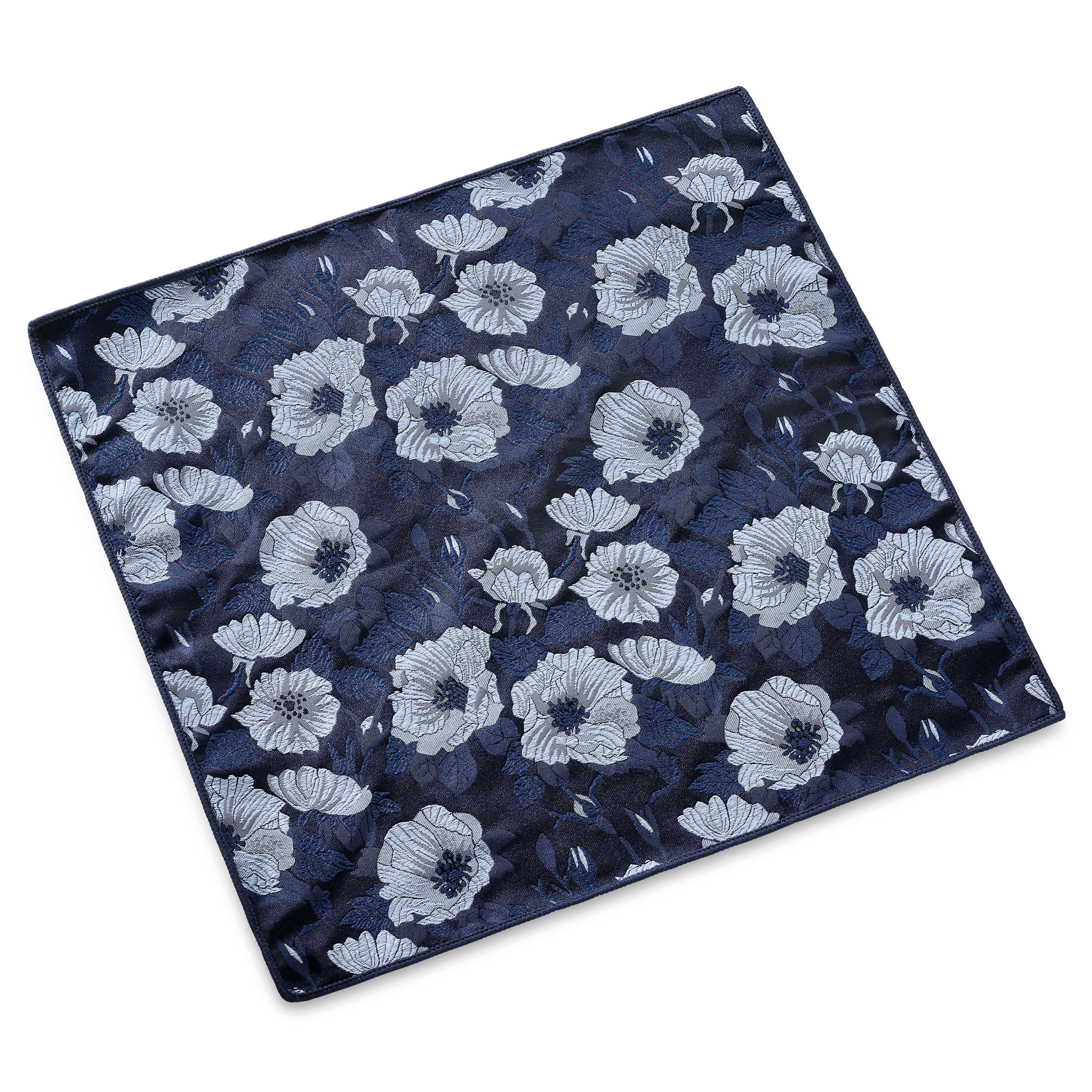 Dianthus | Blue Silk Flower Pocket Square - 2
