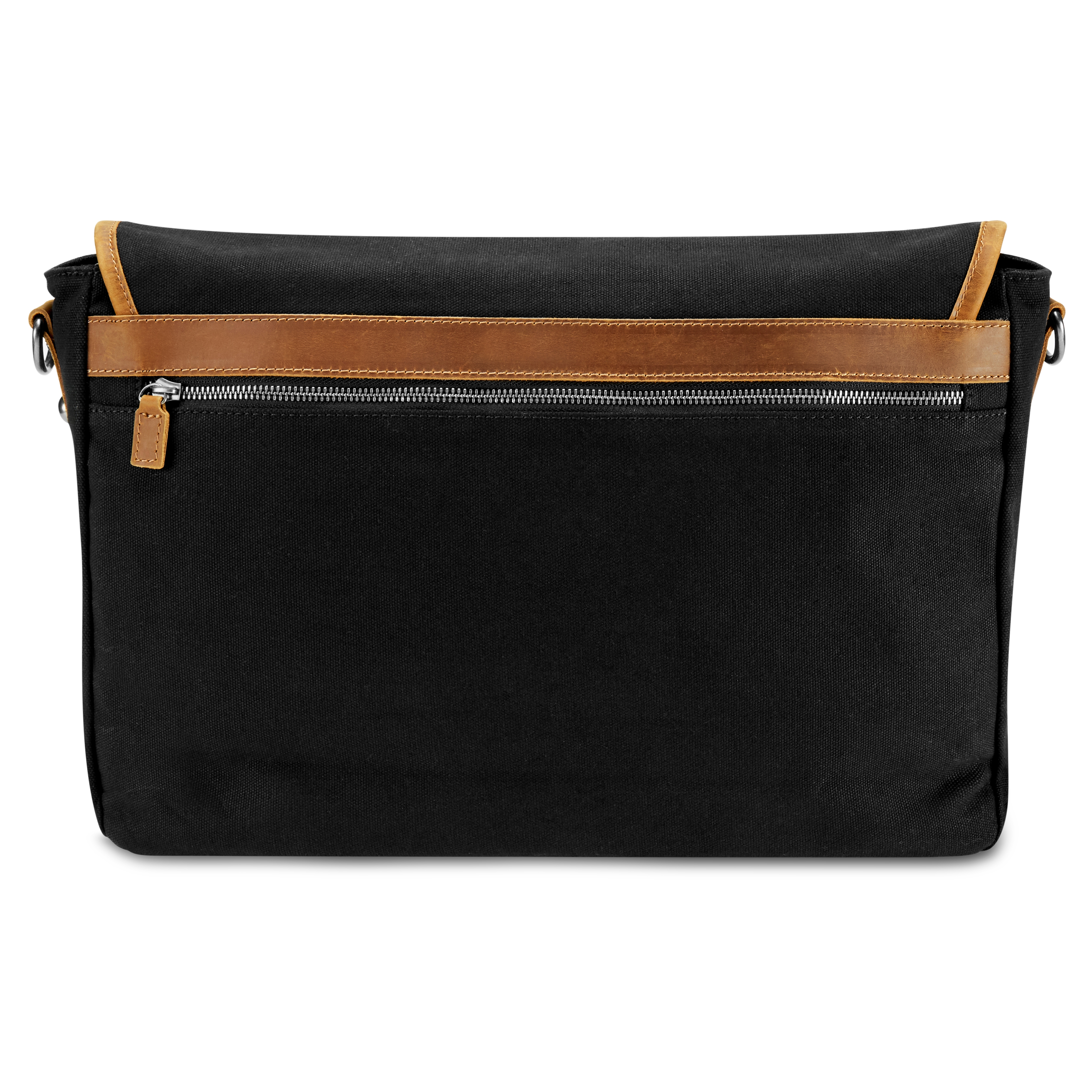 Saul Tarpa Messenger Tasche In Schwarz & Hellbraun - 4