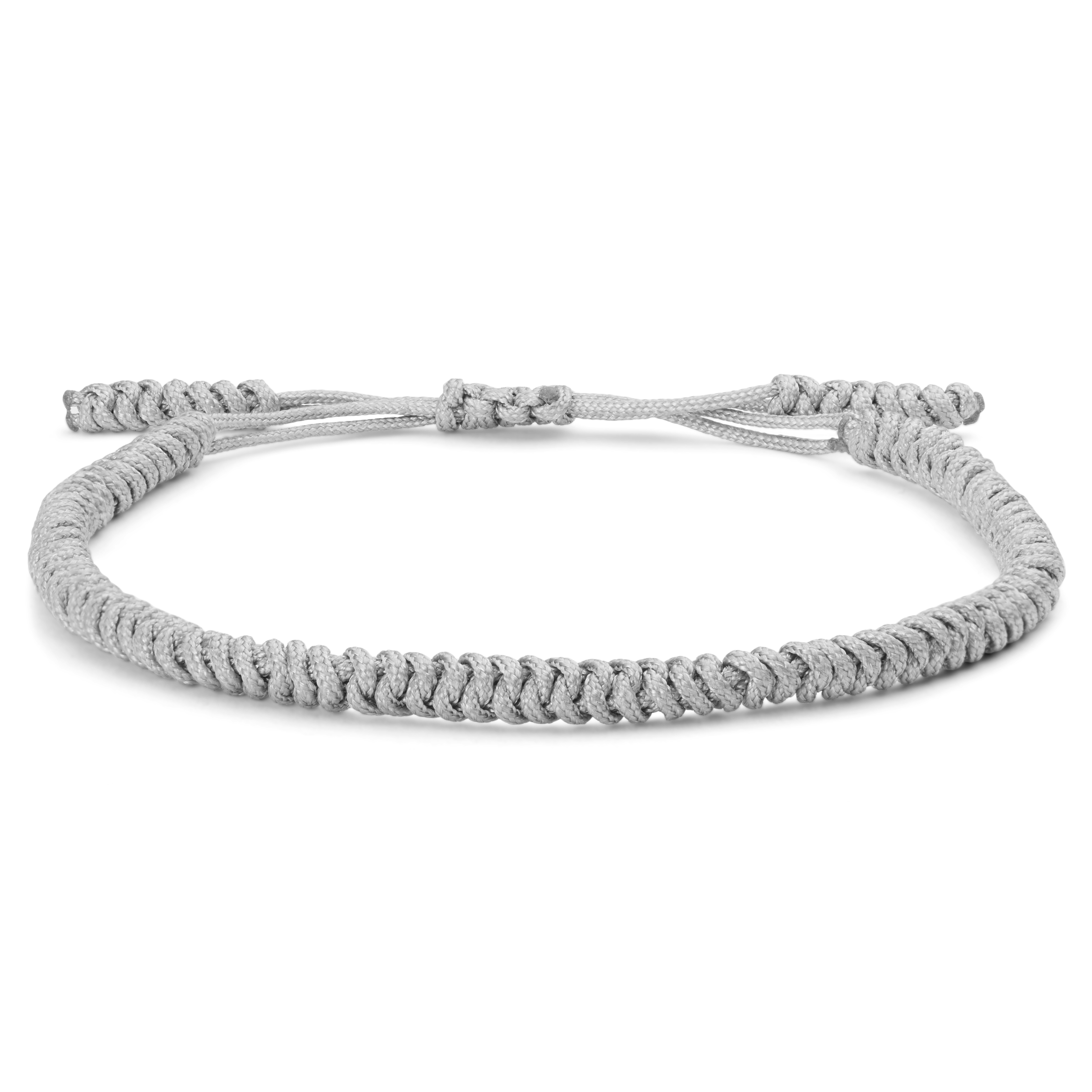 Pulsera con nudo de la suerte gris Whit  - 3