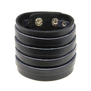 Wide Lined Leather - Armbånd - 1