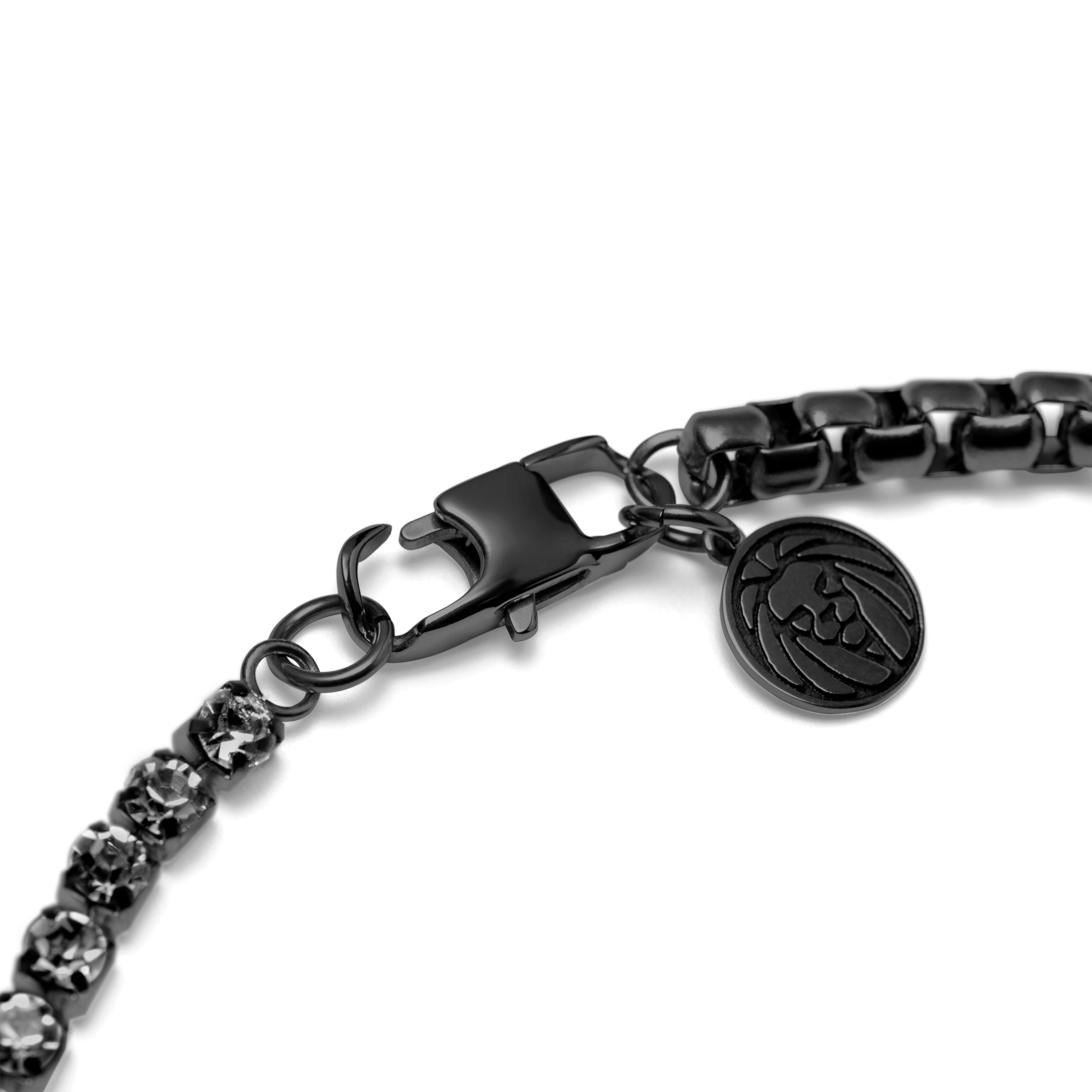 Collar de cadena veneciana con diamantes de cristal gris Amager Colt  - 3