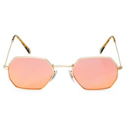 Slnečné okuliare v zlatej a oranžovej farbe Groovy