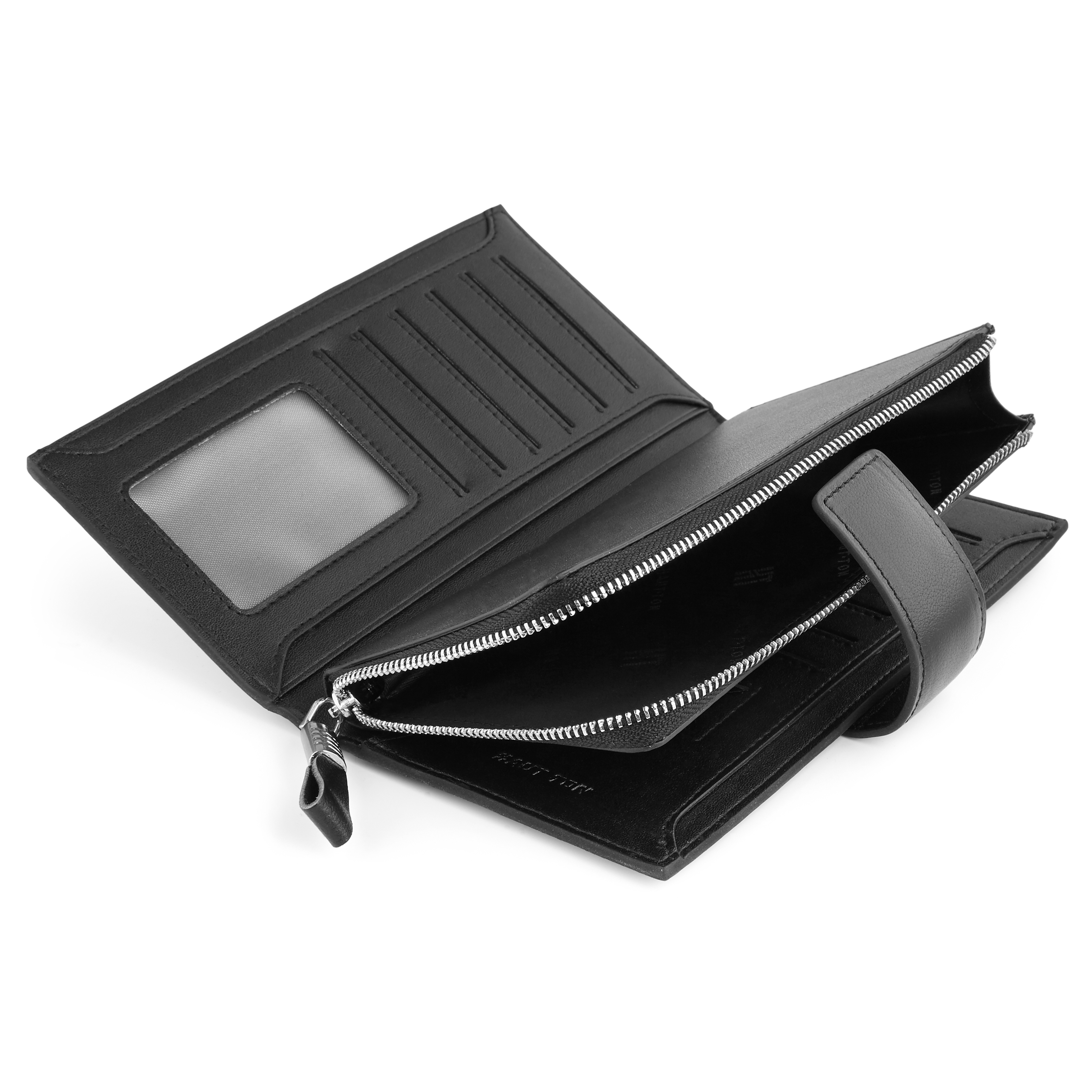 Lange Schwarze Laschenverschluss Geldbörse - 6