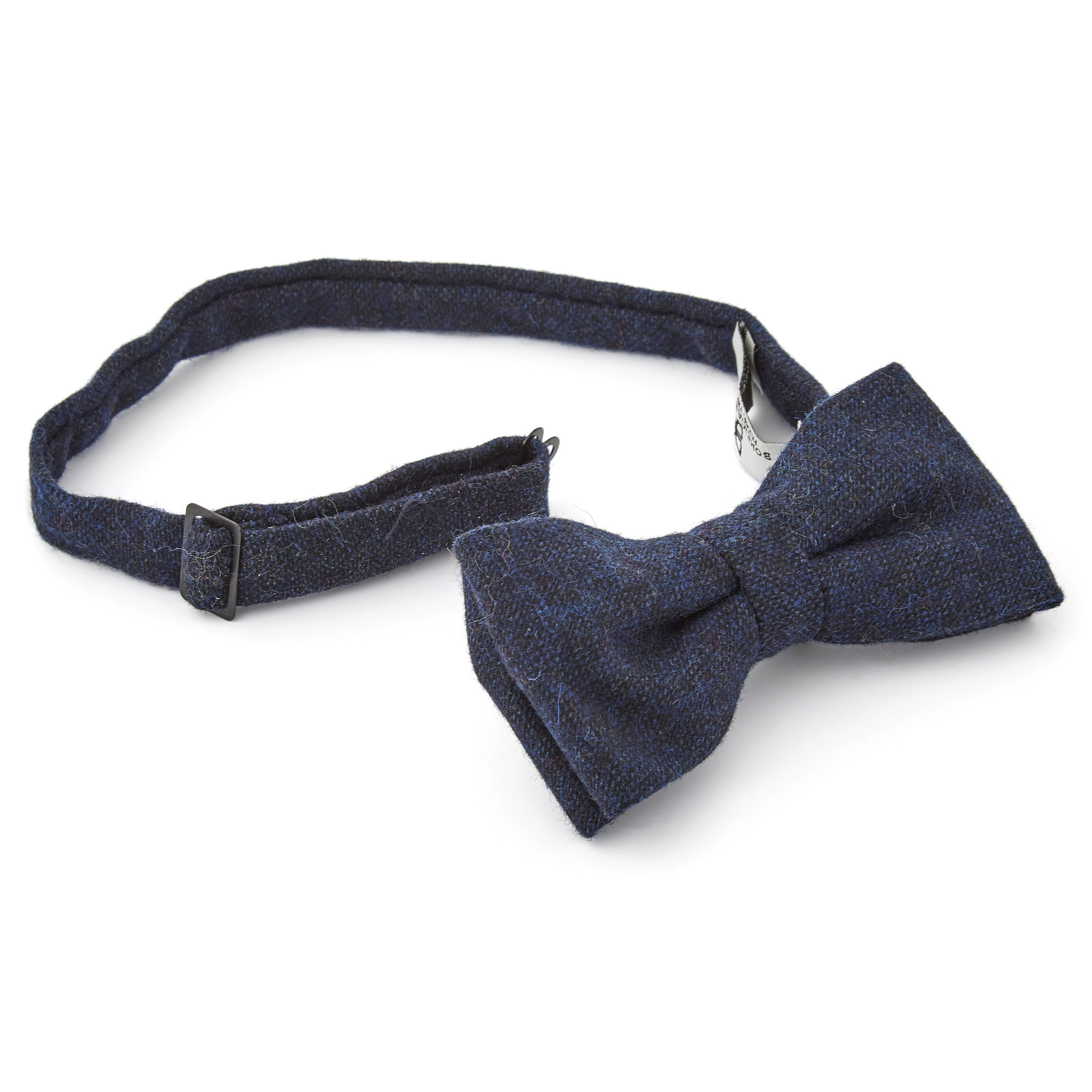 Navy Wool Pre-Tied Bow Tie - 2