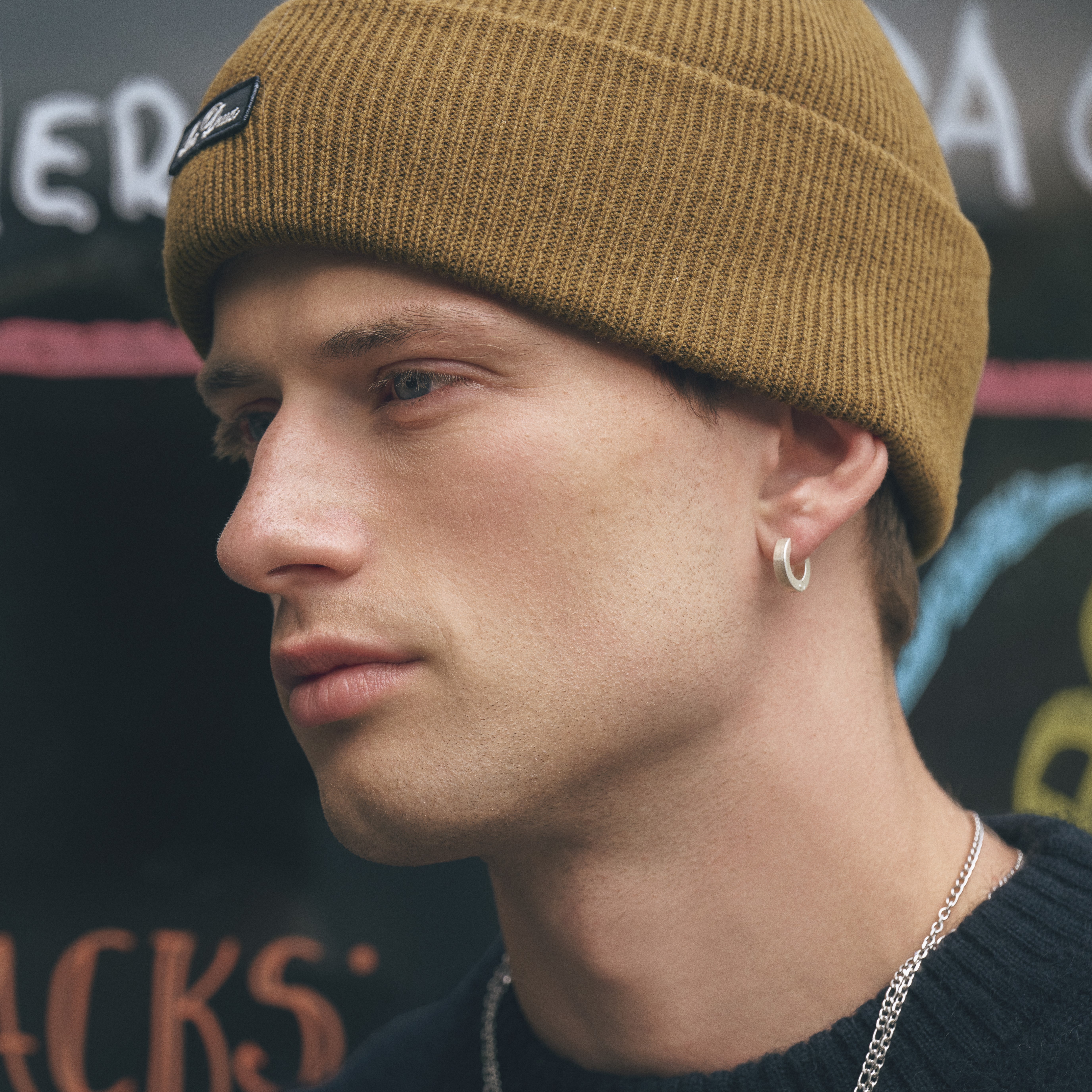 Les Deux | Gorro con parche del logo marrón caramelo Wayne - 2