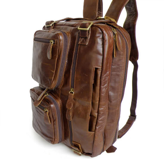 Lysebrun Tino Multi Lædertaske - 2