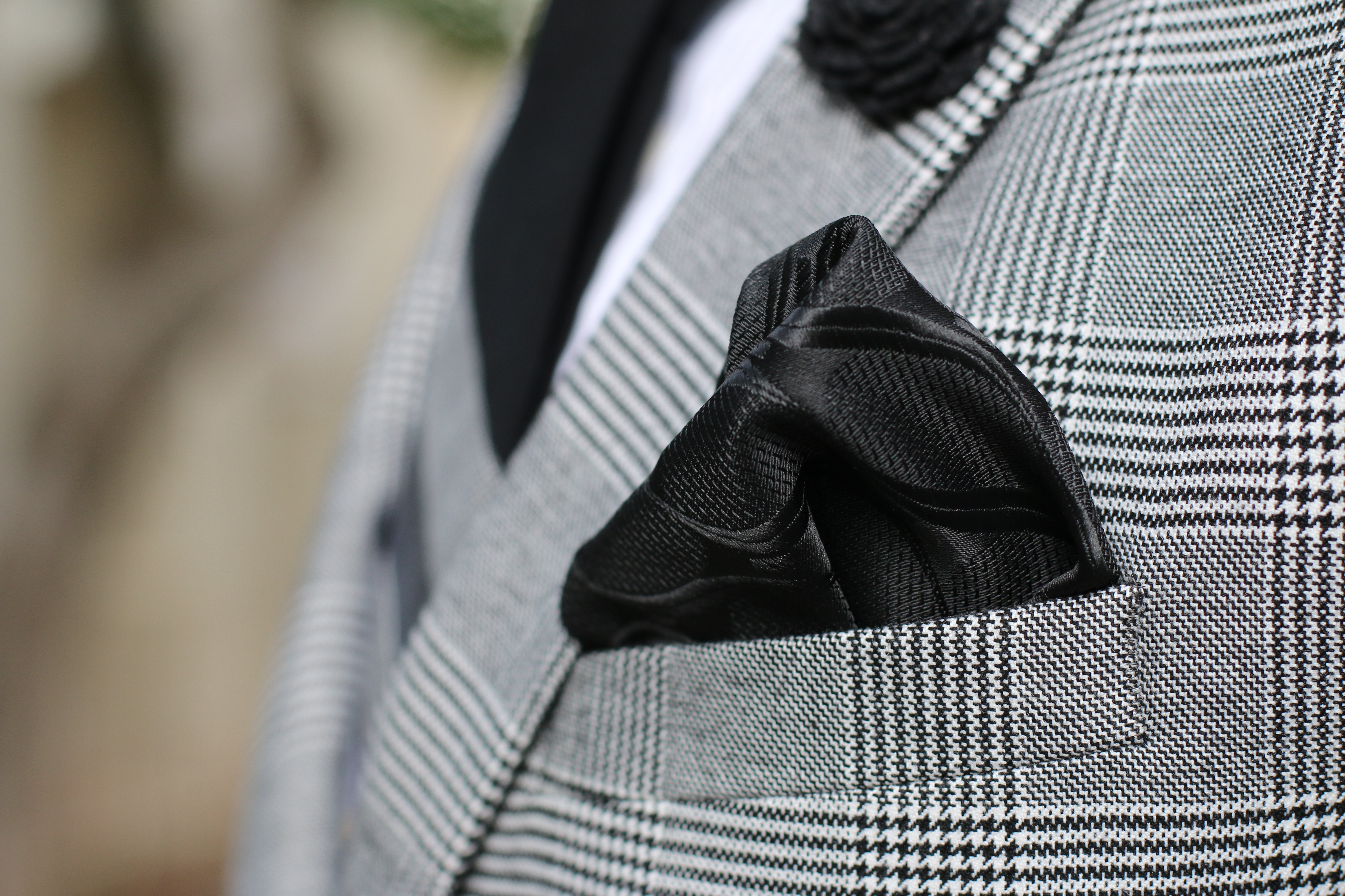 Svart mönstrad Näsduk - 4