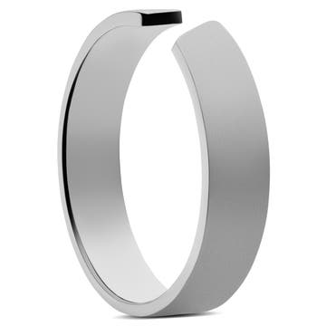 1/5" (5 mm) Matte Silver-Tone Adjustable Stainless Steel Ring 1/5" (5 mm) Matte Silver-Tone Adjustable Stainless Steel Ring