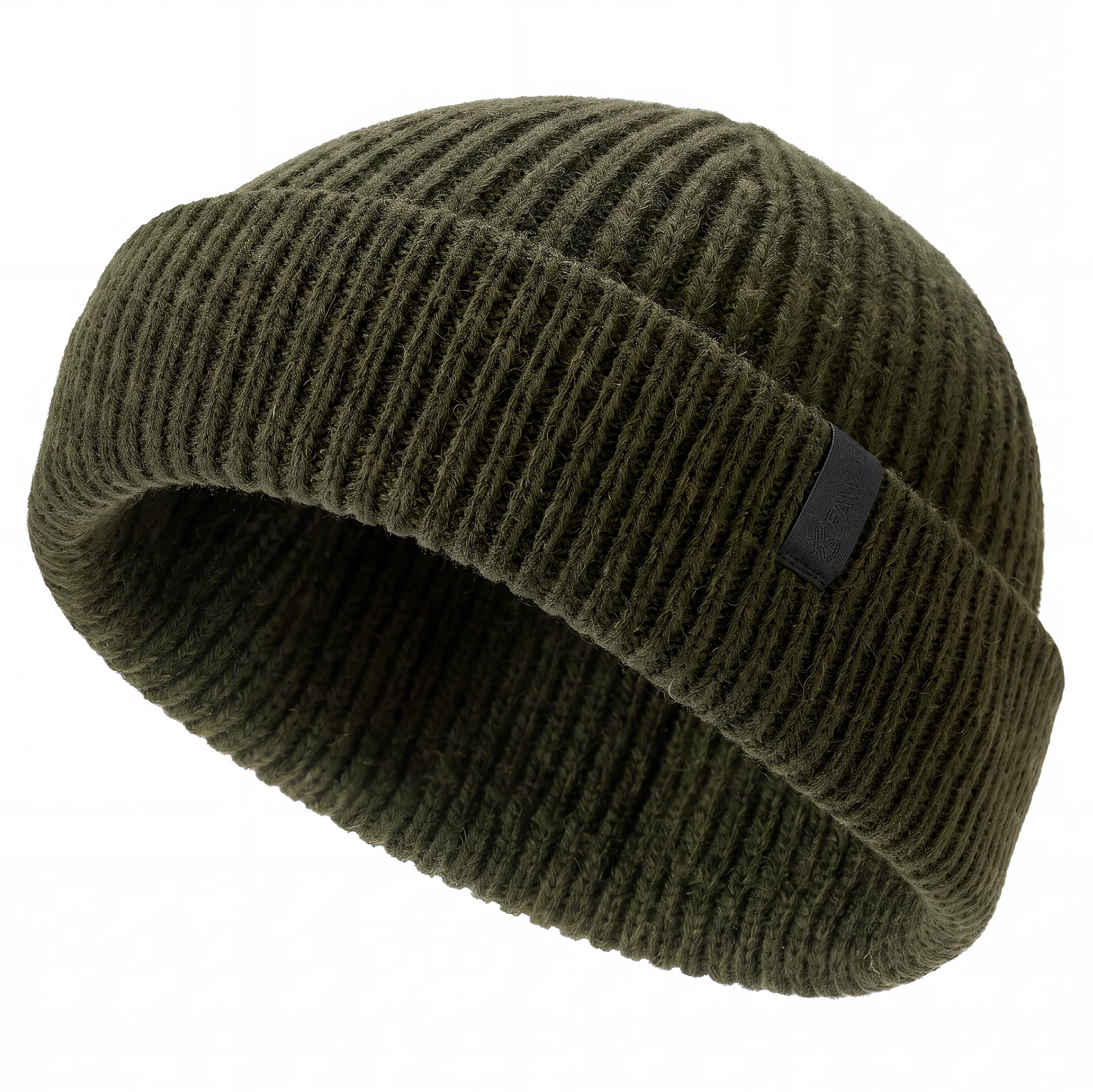 Nordic | Olive Green Fisherman Wool Blend Beanie Nordic | Olive Green Fisherman Wool Blend Beanie