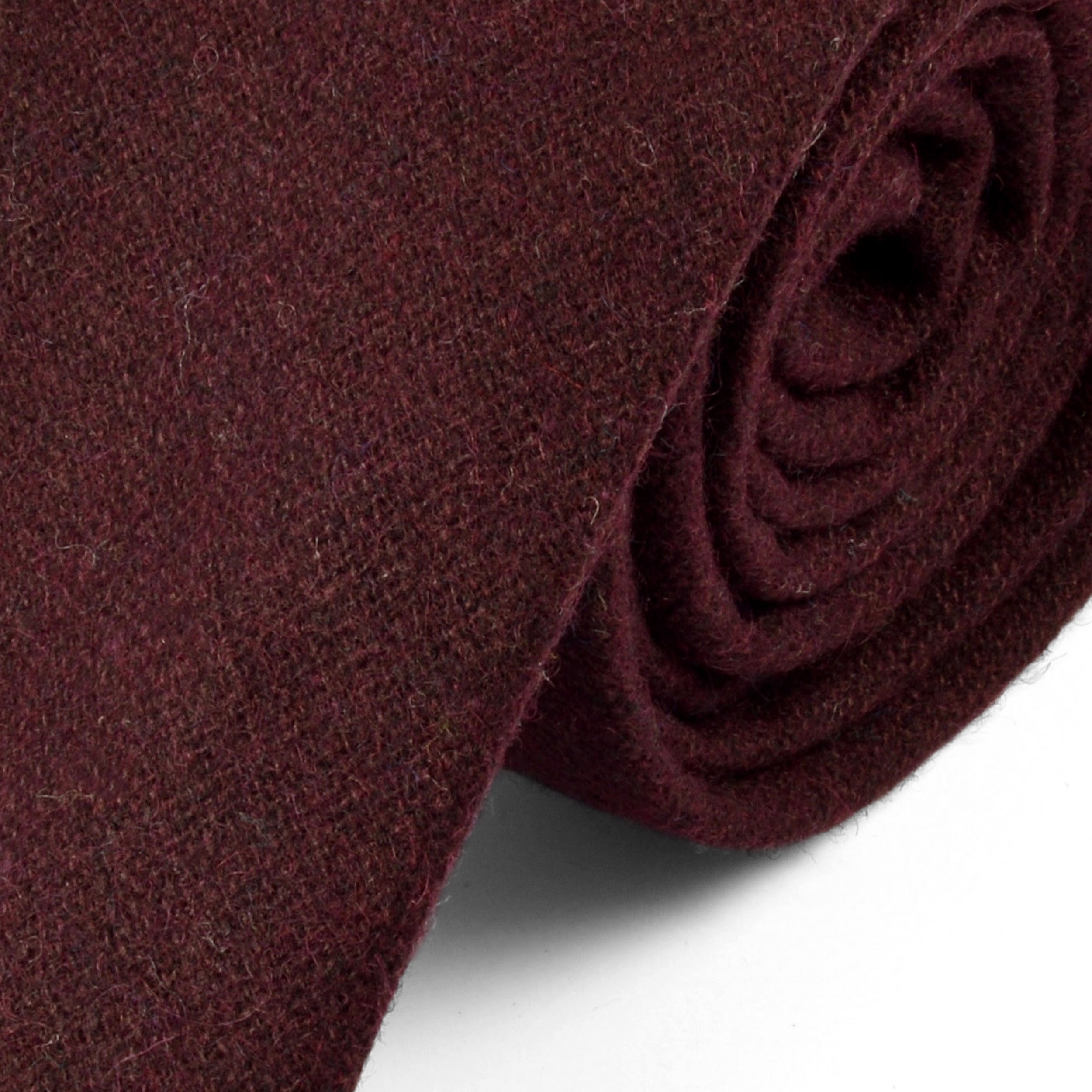 Raw Handmade Dark Bordeaux Tie - 2
