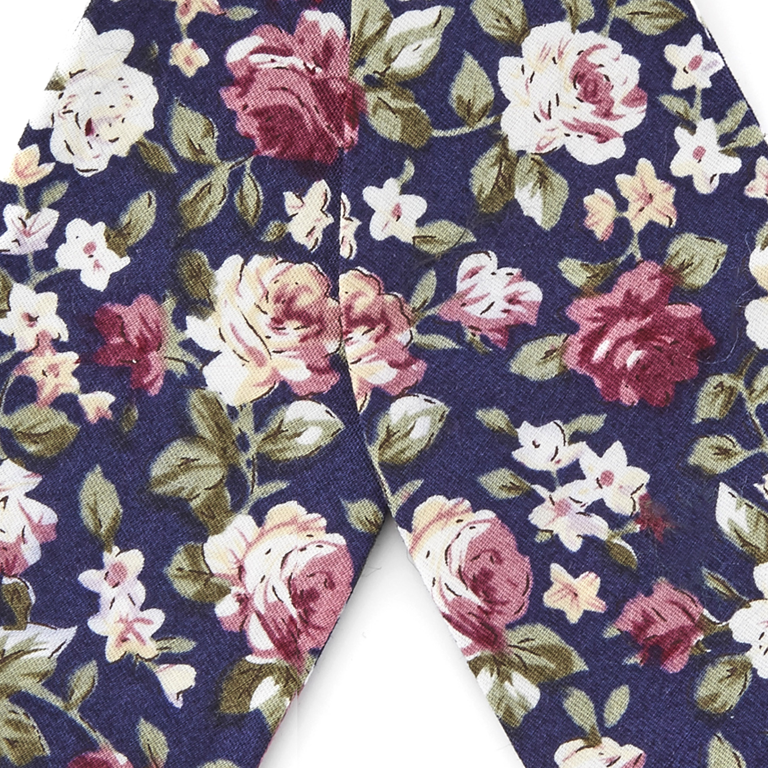 Tmavomodrý kvetinový viazací motýlik - 2