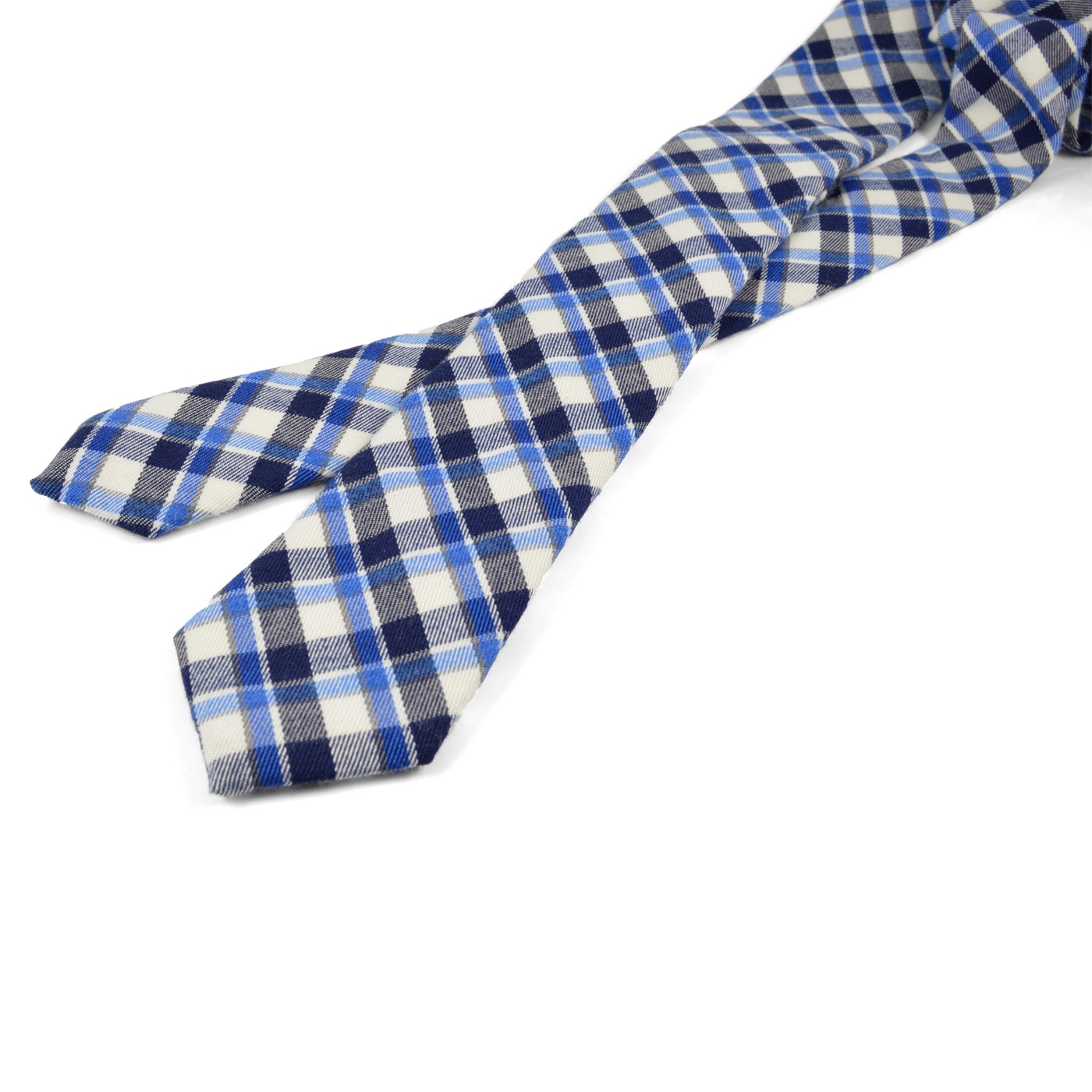 Blå Rutig Ullslips - 2