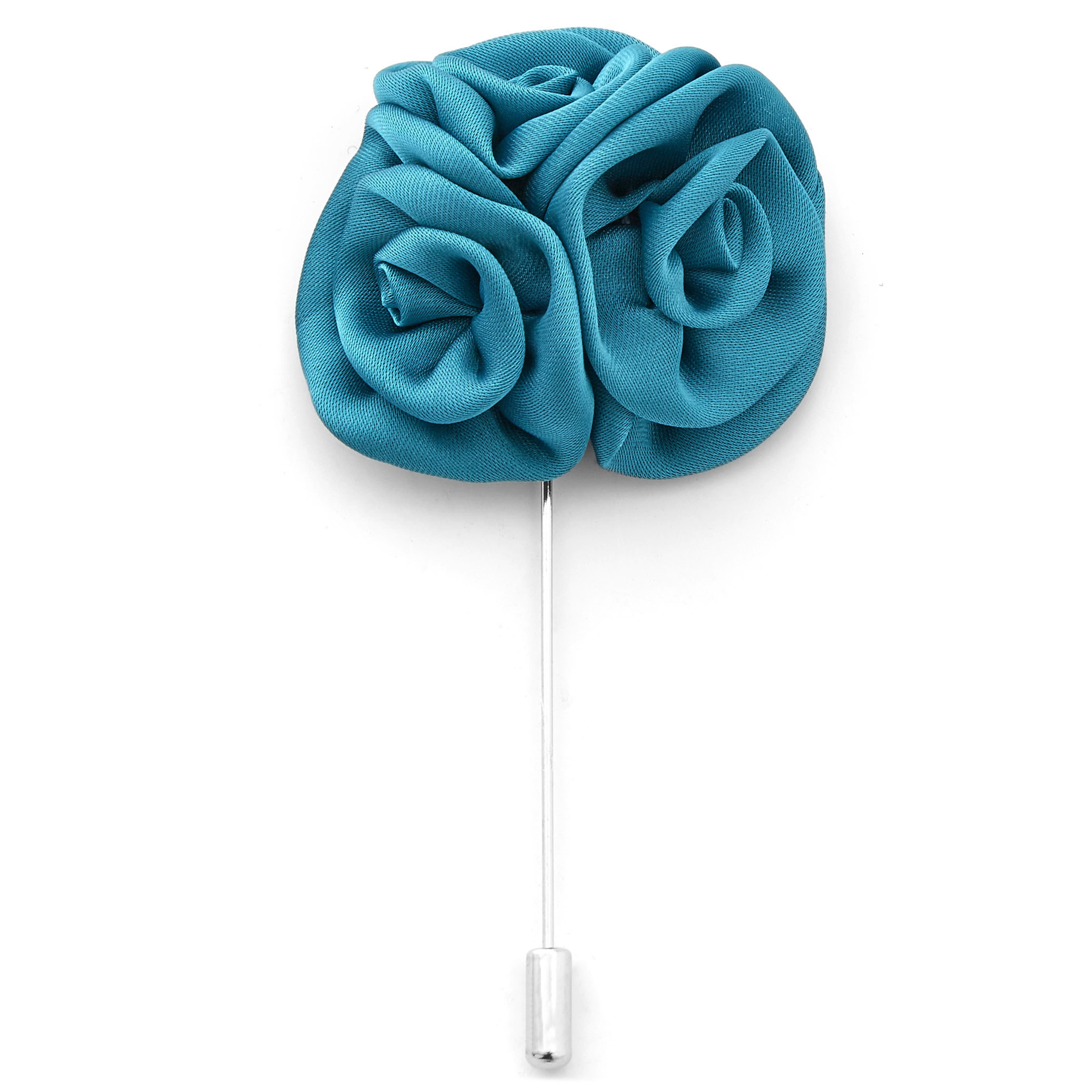 Arctic Blue Rose Lapel Pin