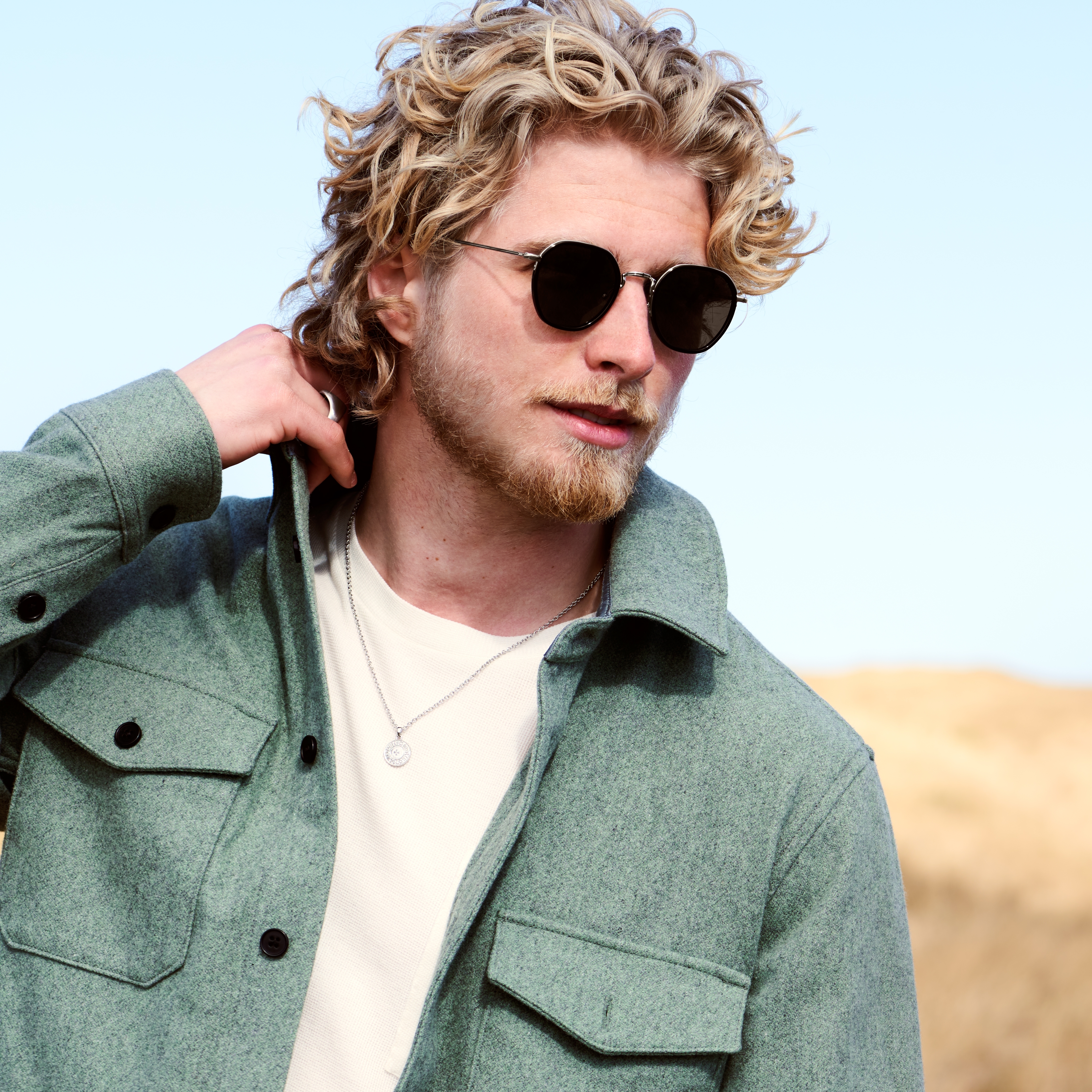 Wylie Thea Polariserede Solbriller i Sølvfarve & Grøn - 2