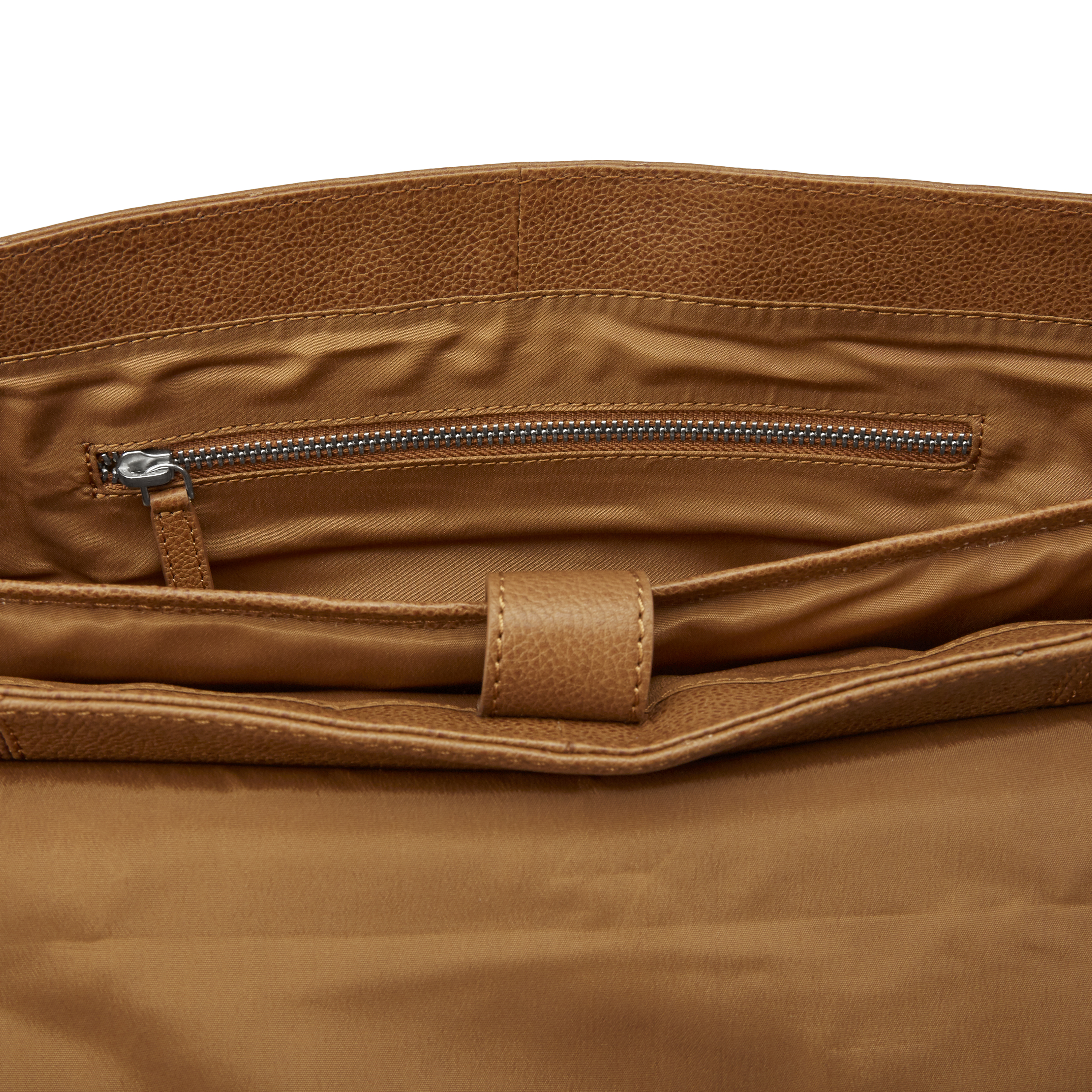 Bandolera de cuero canela Sam - 12