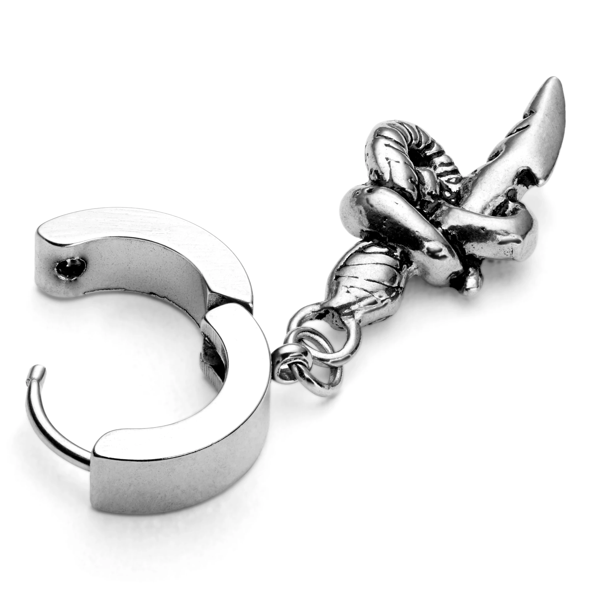 Orecchini a forma di serpente in argento sterling: gioielli Orecchini a forma di serpente in argento sterling: gioielli