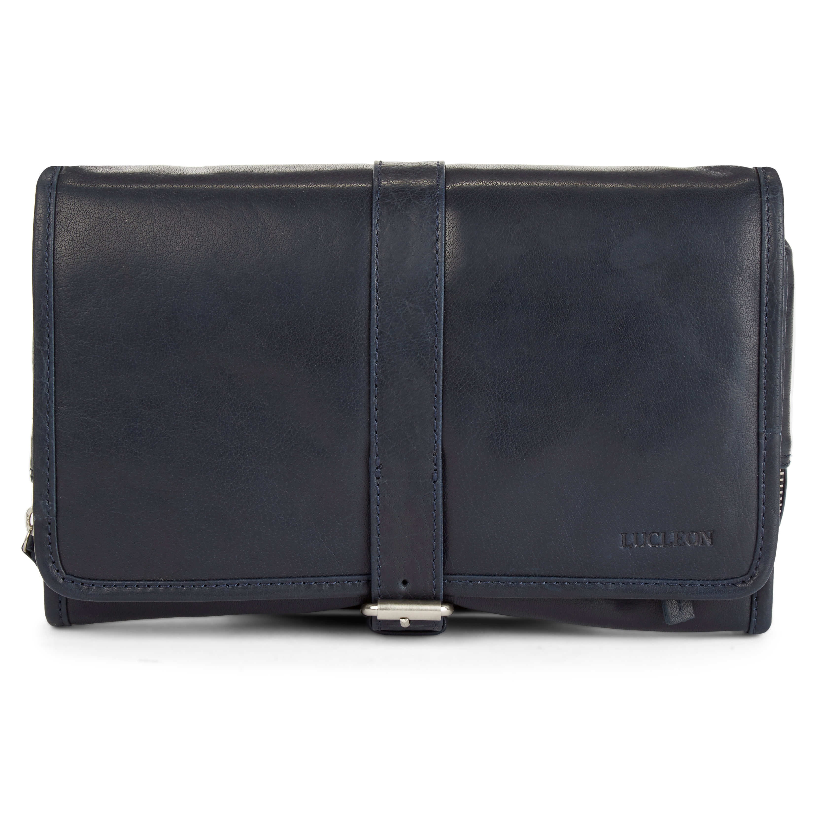 Montreal Utbrettbar Marineblå Toalettmappe av Skinn - 3
