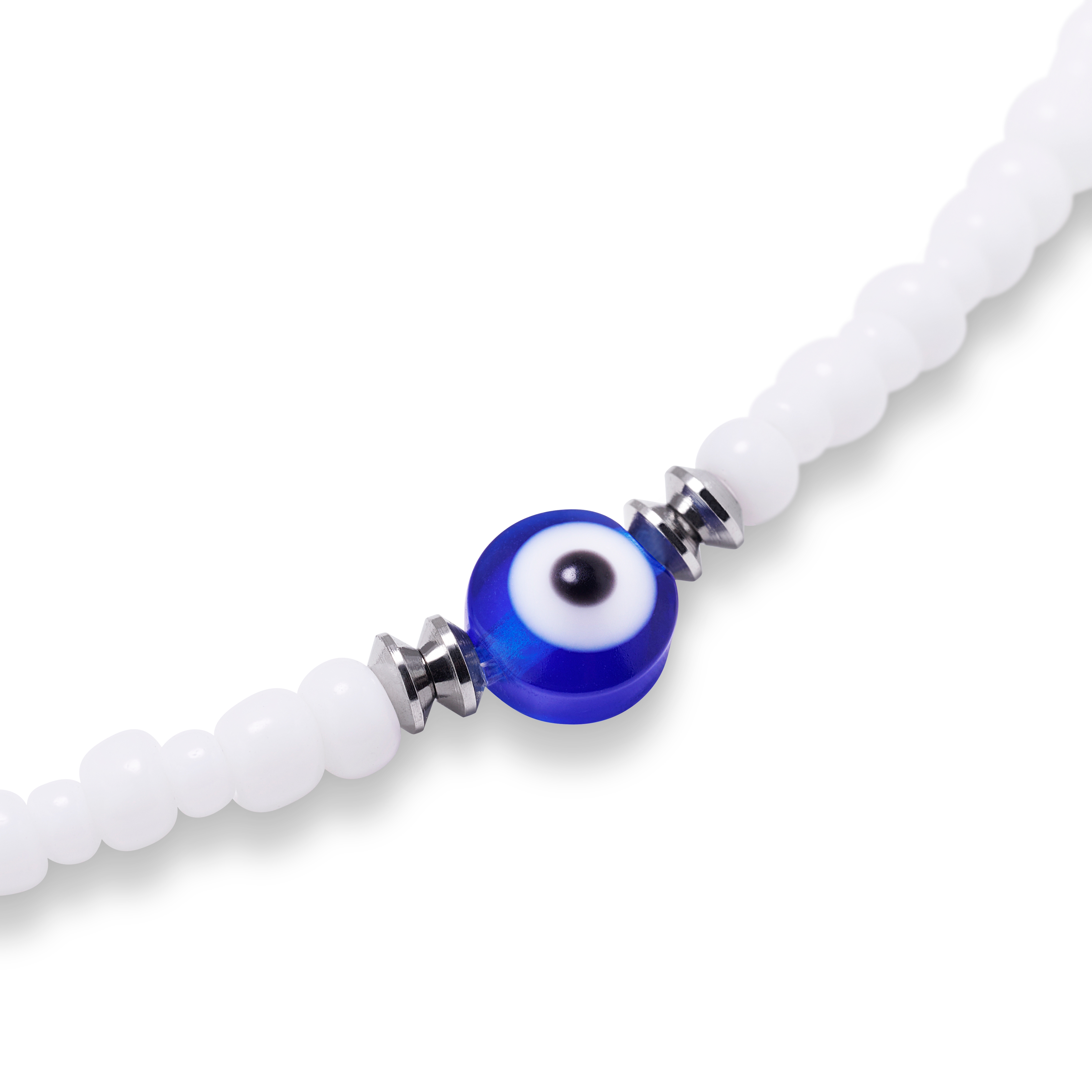 Amalfi | White Evil Eye Beaded Bracelet - 2