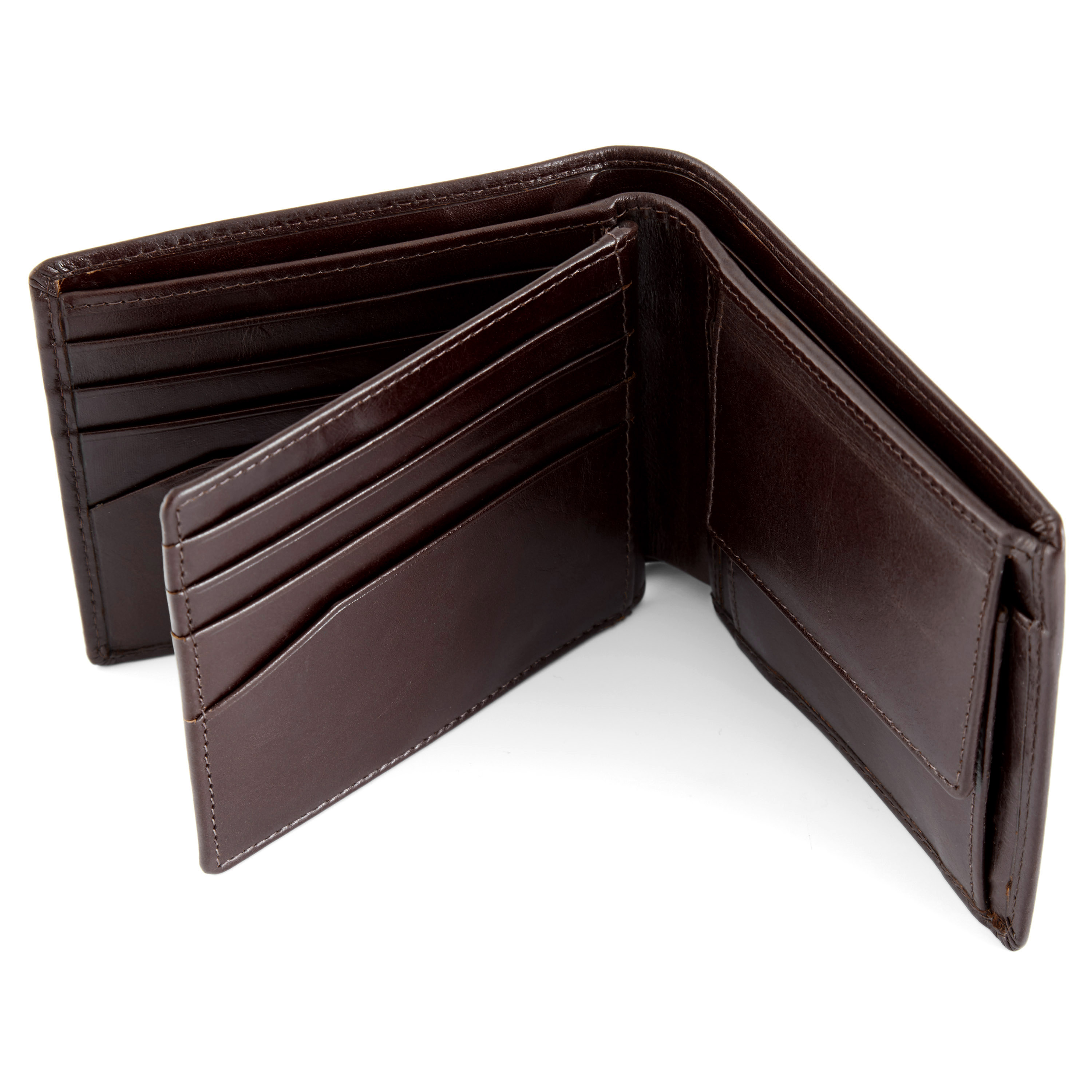 Dark Brown Tommy Jasper Leather Wallet - 10