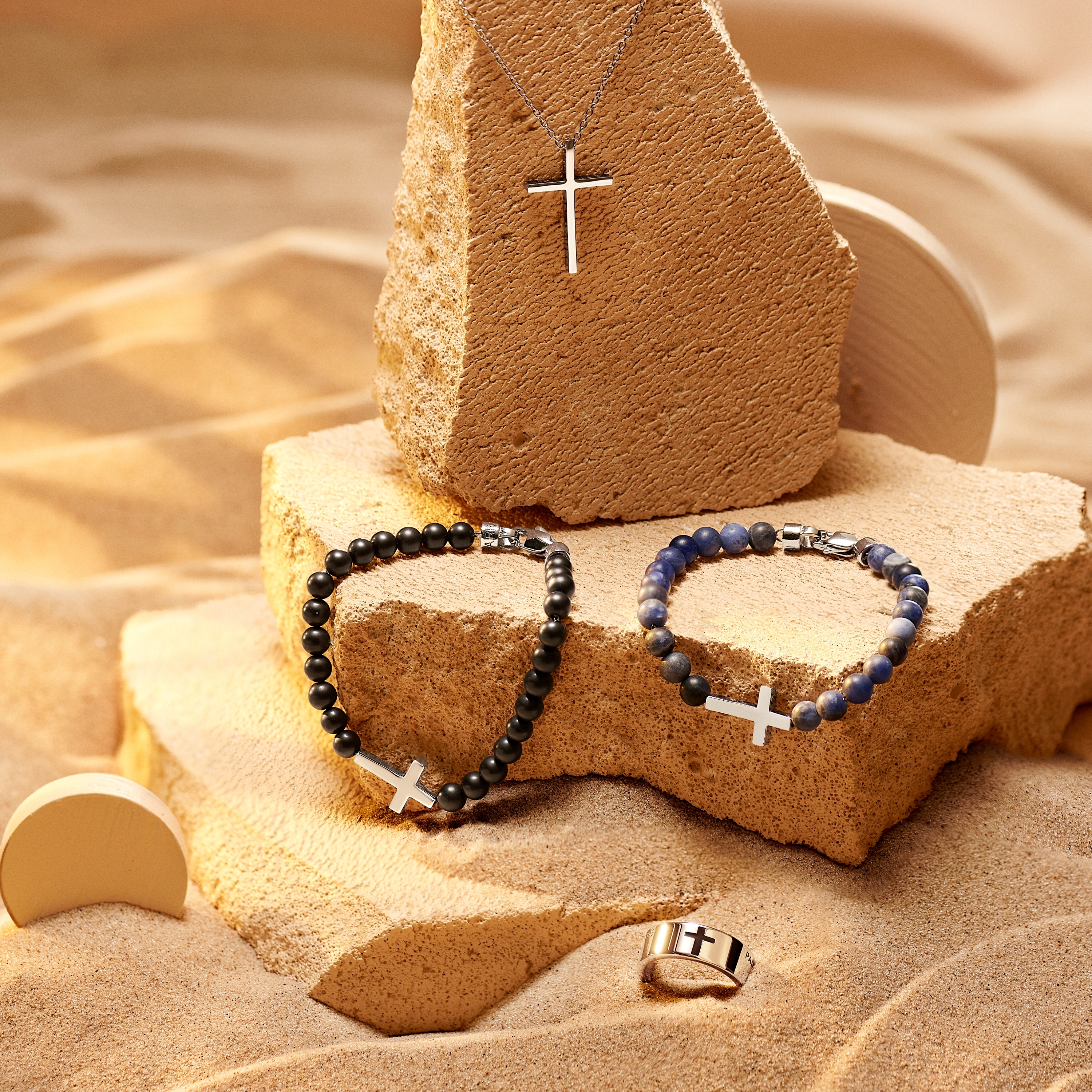 Unity | Bracelet La croix en lapis-lazuli - 3
