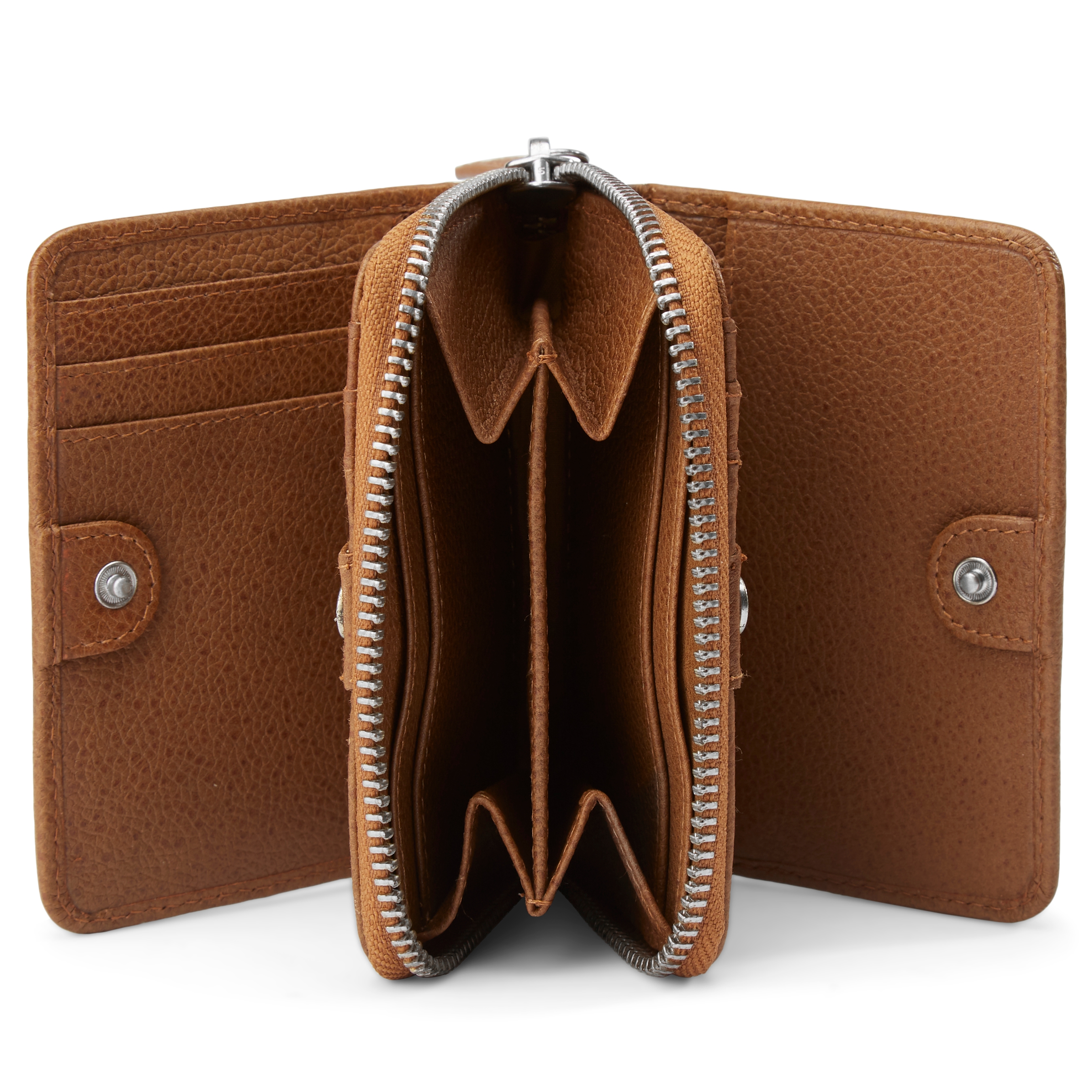 Cartera de cuero marrón claro con bloqueo RFID Lorn - 4