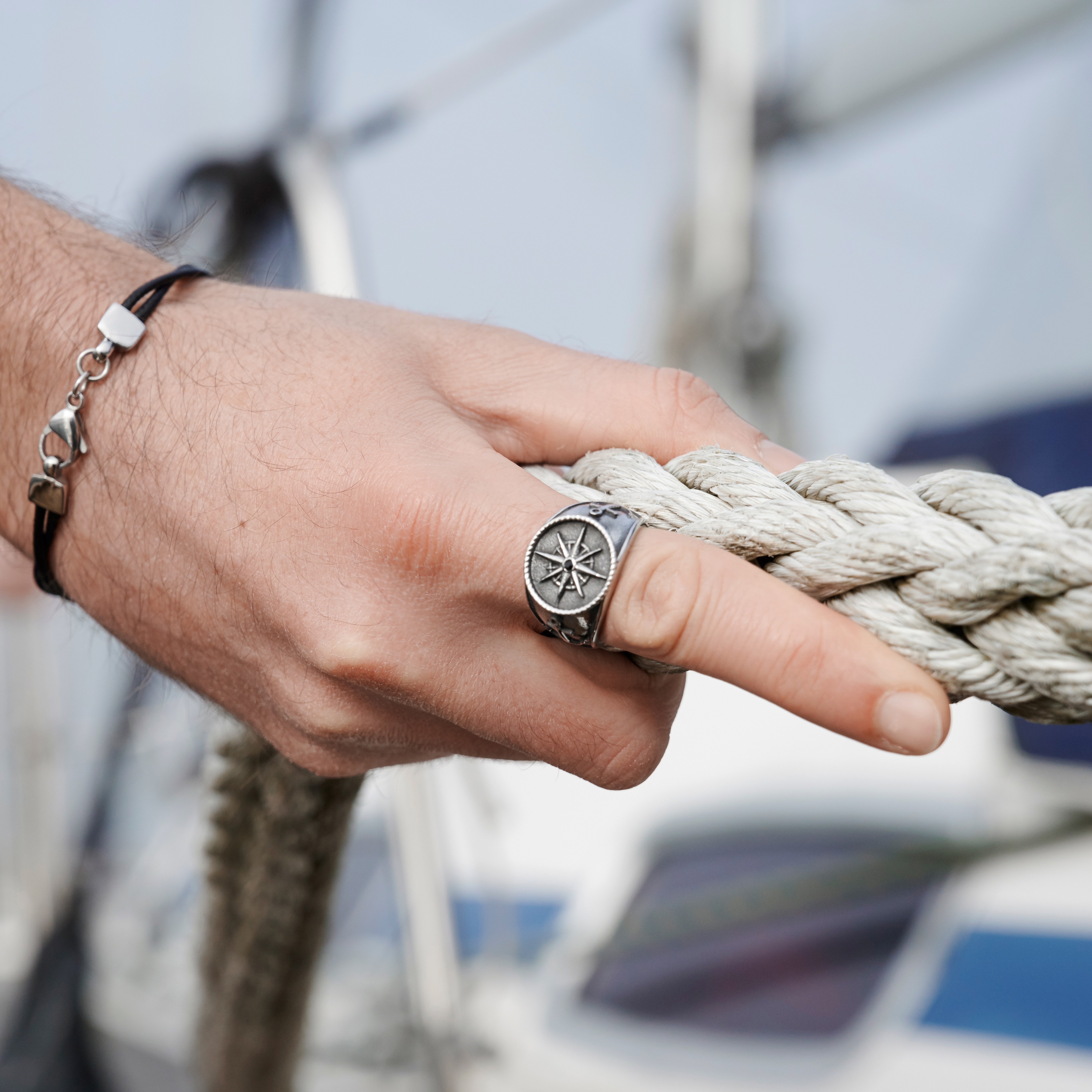 Prsteň v strieborných tónoch Leon Gravel  - 5