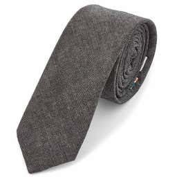 Corbata de algodón gris