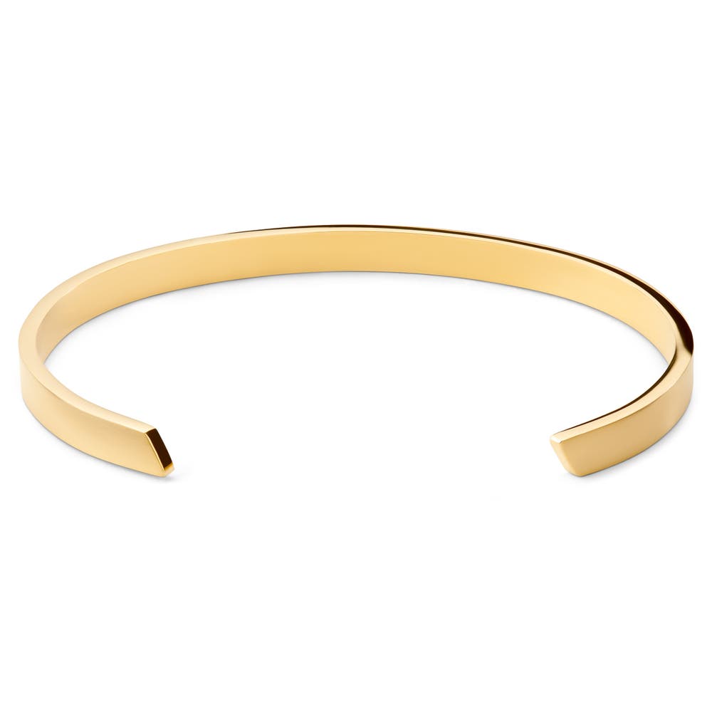 hover: 5 mm Matte Gold-Tone Adjustable Stainless Steel Cuff Bracelet hover: 5 mm Matte Gold-Tone Adjustable Stainless Steel Cuff Bracelet