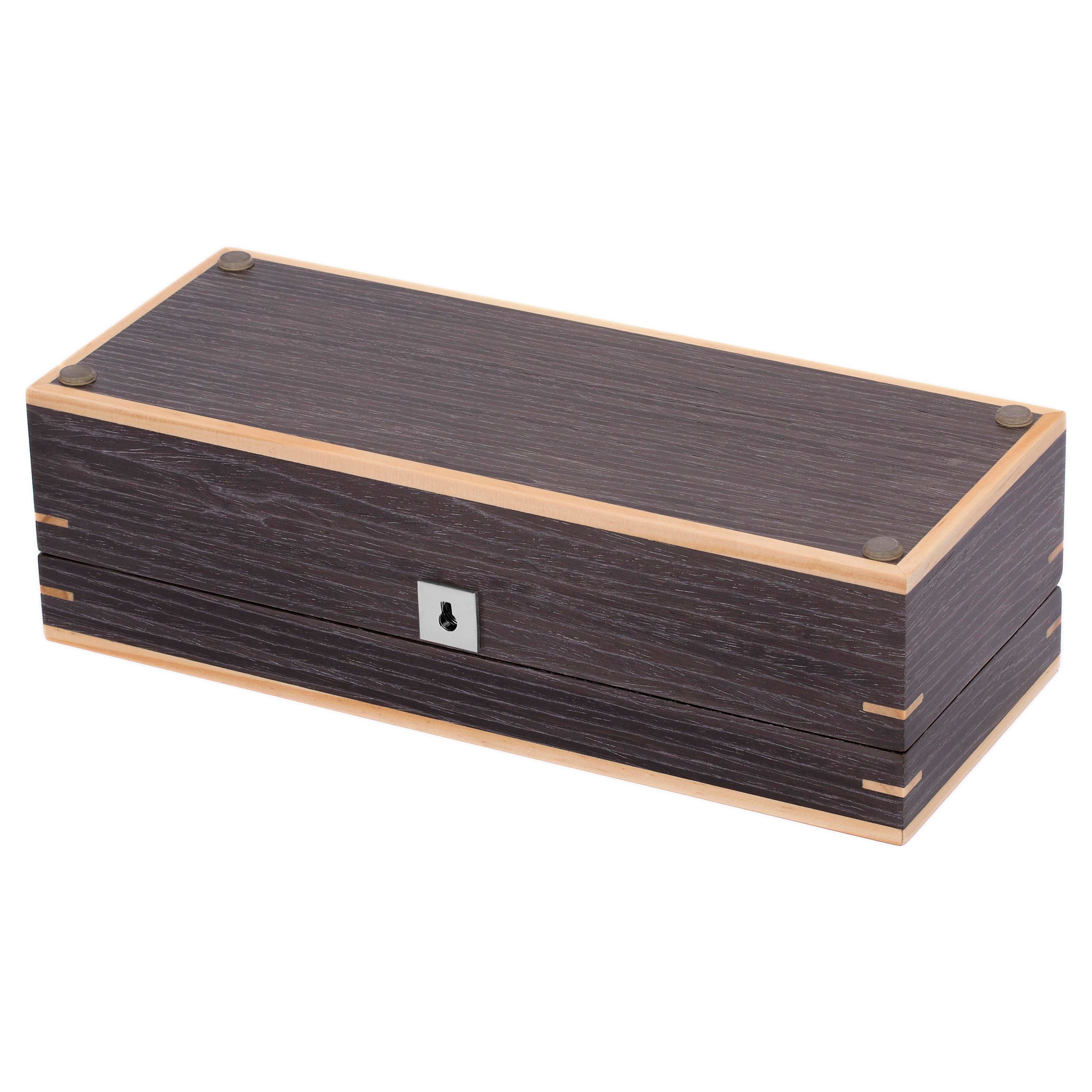 Сива орехова кутия за часовници - 5 часовника - 4