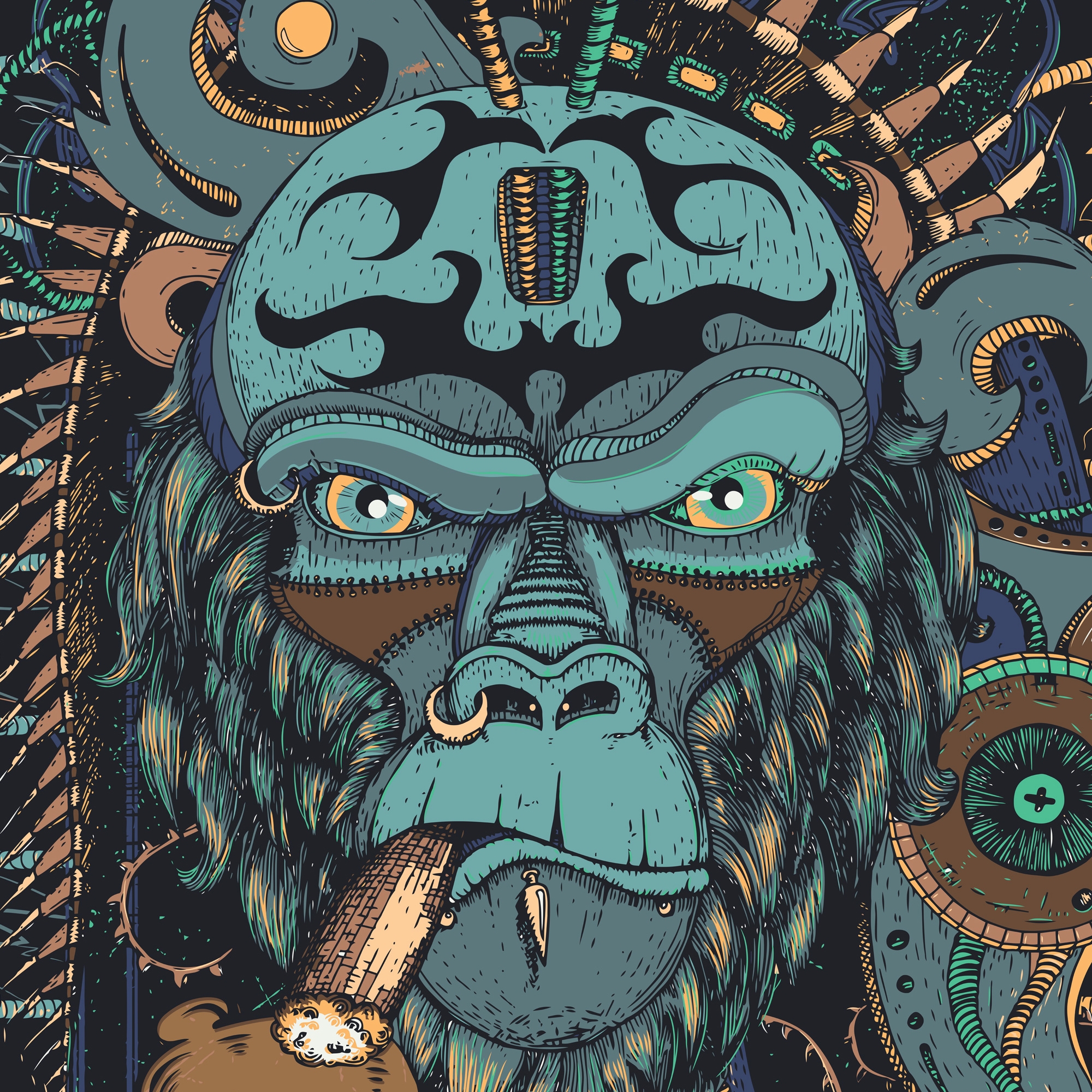 New Age Einstecktuch King - 6